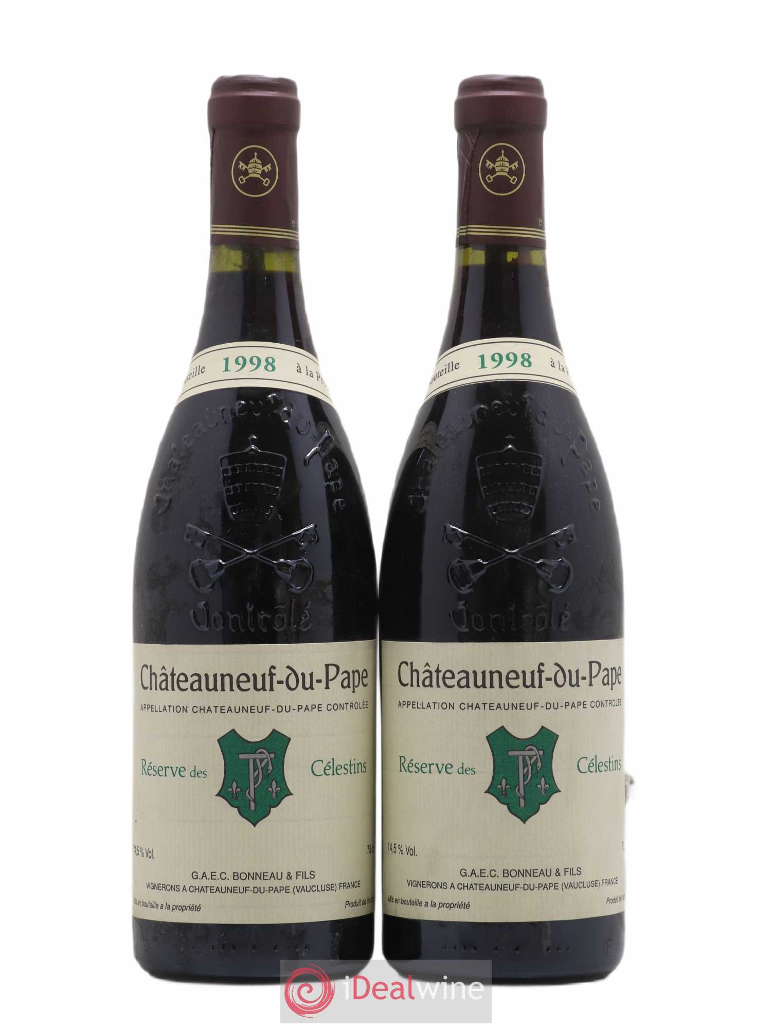 Châteauneuf-du-Pape Réserve des Célestins Henri Bonneau & Fils 1998 - Lot de 2 bouteilles - 0