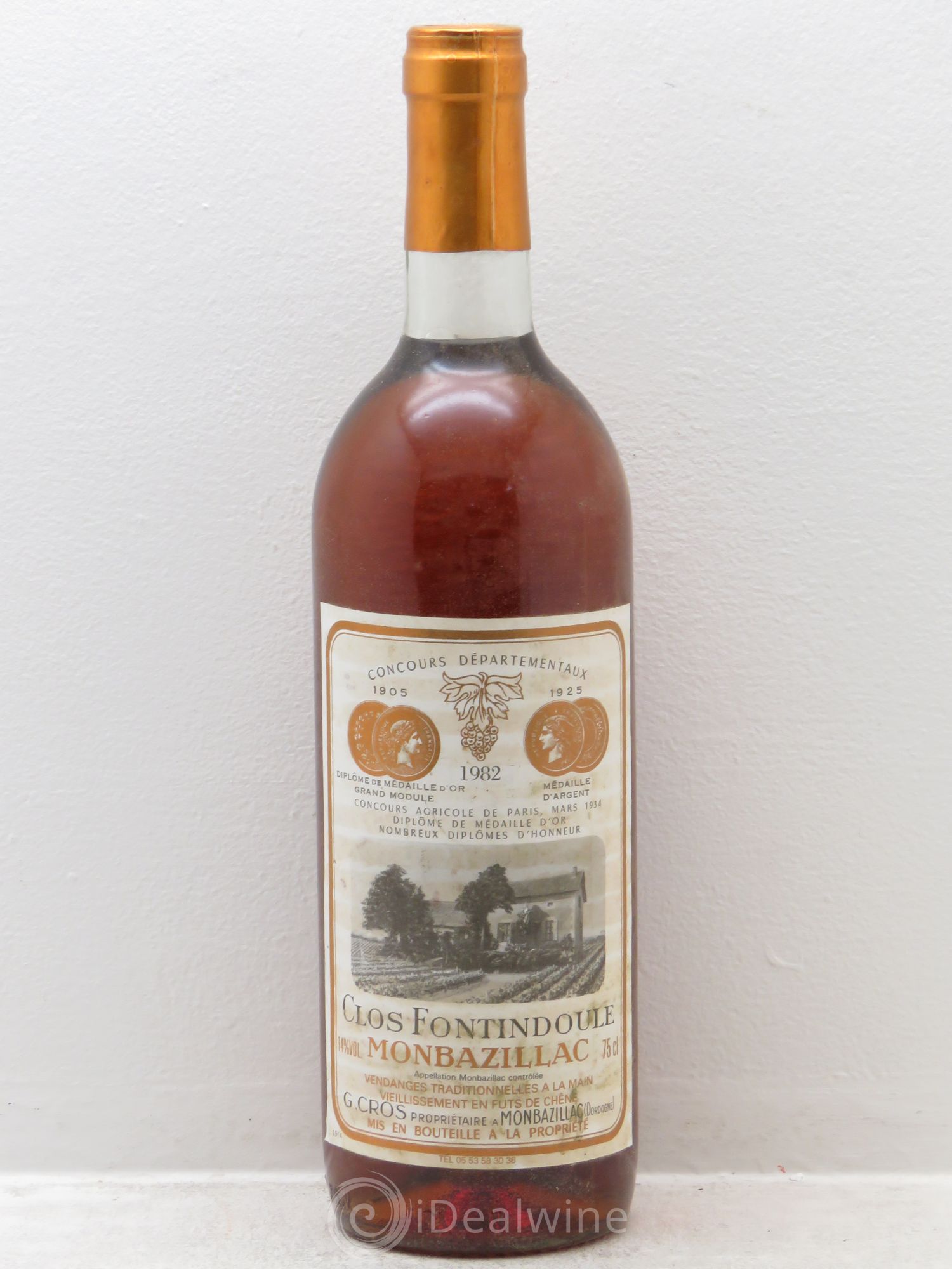 Monbazillac Clos fontindoule 1982 - Posten von 1 Flasche - 0