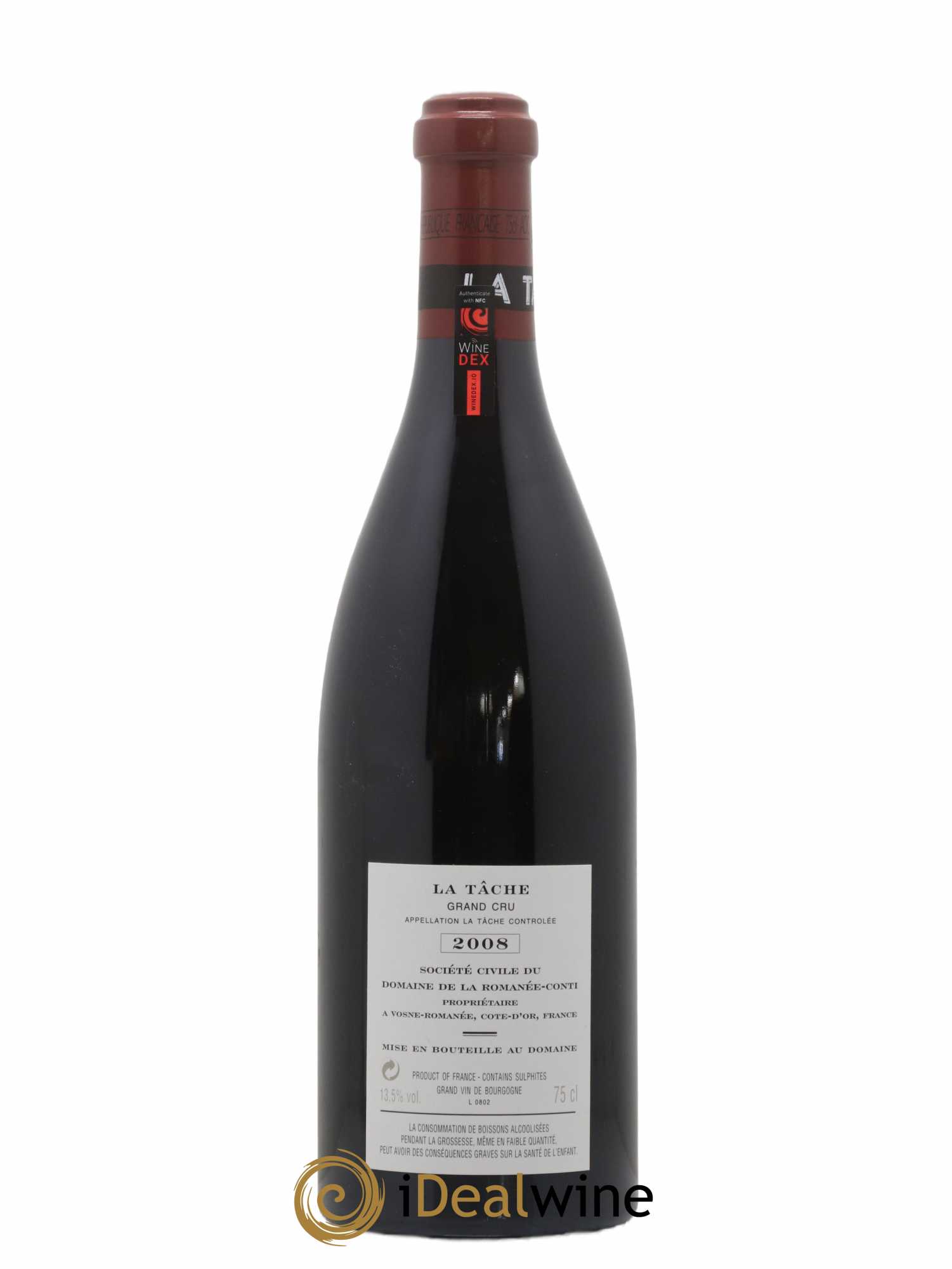La Tâche Grand Cru Domaine de la Romanée-Conti 2008 - Lot de 1 bouteille - 1