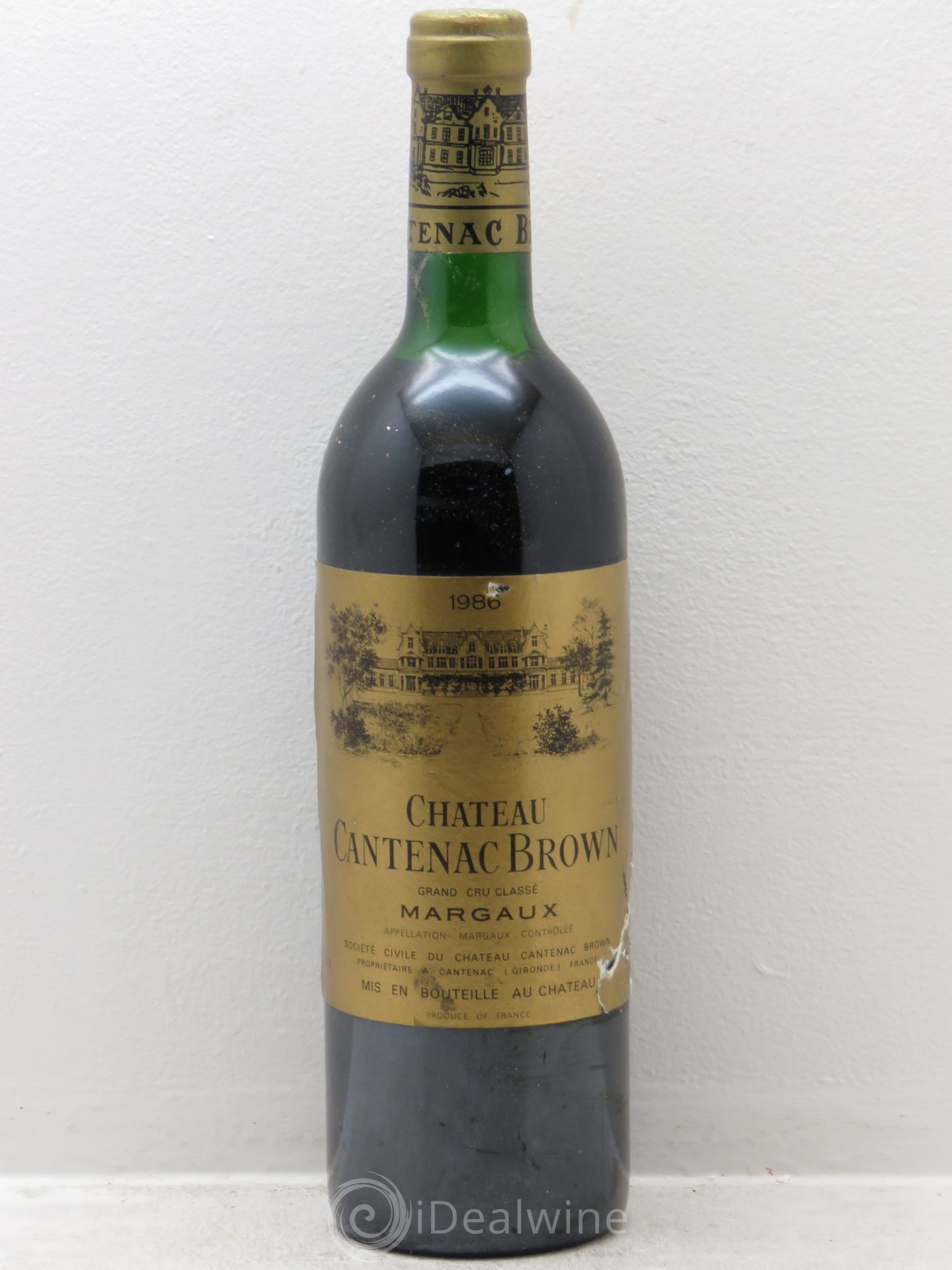 Château Cantenac Brown 3ème Grand Cru Classé 1986 - Lot de 1 bouteille - 0