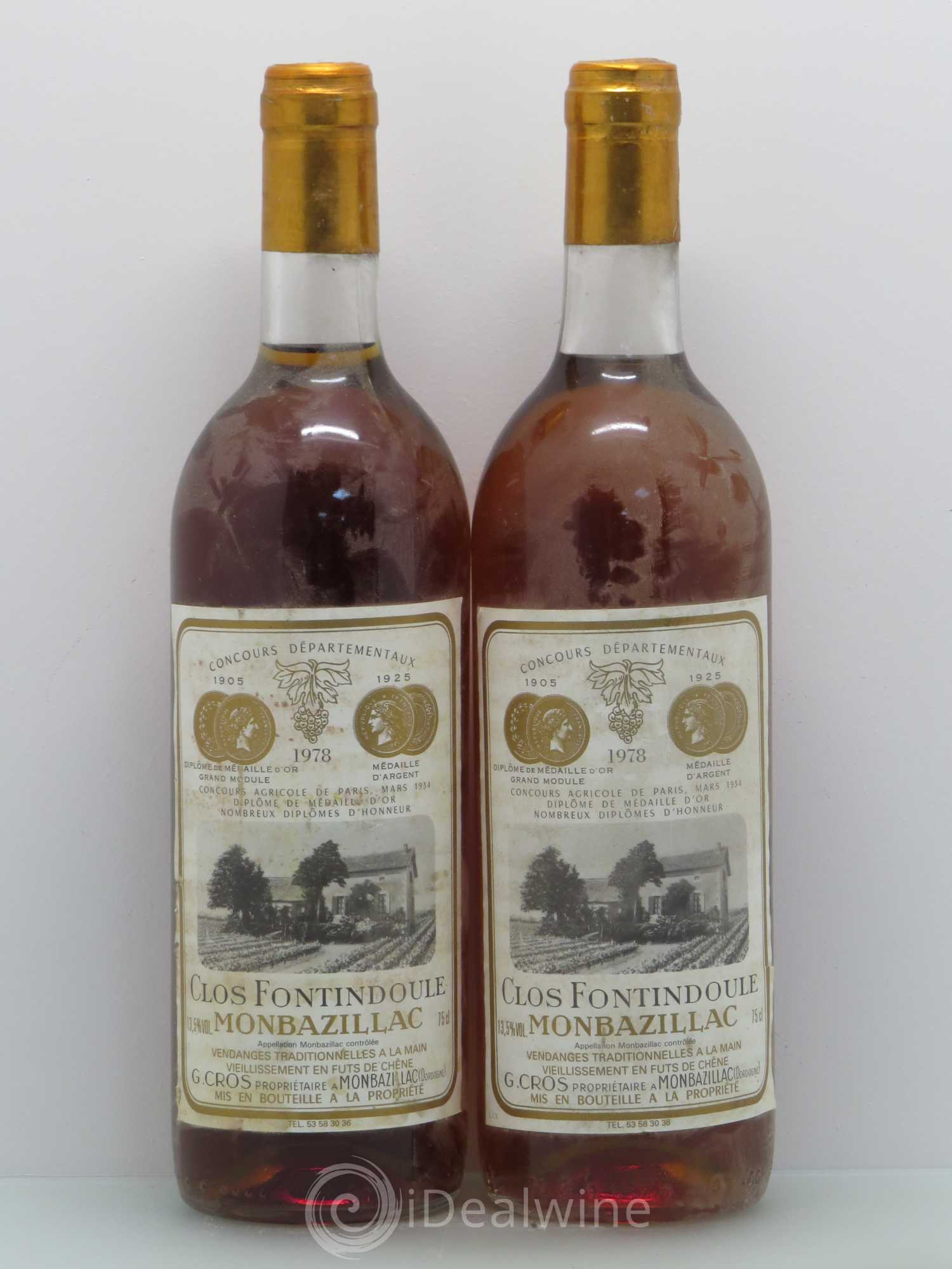 Monbazillac Clos Fontindoule - G.Cros 1978 - Lotto di 2 bottiglie - 0