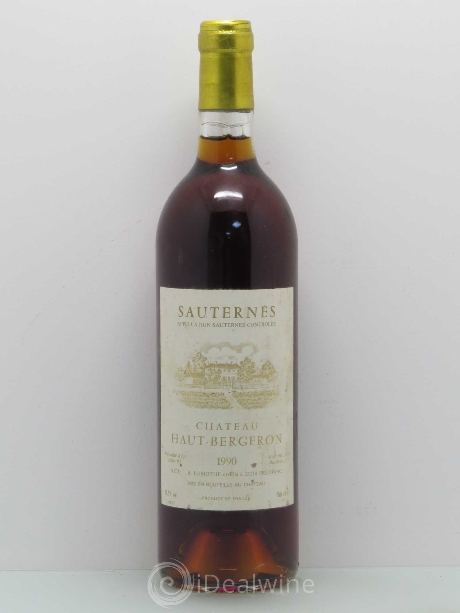 Château Haut-Bergeron 1990 - Lotto di 1 bottiglia - 0