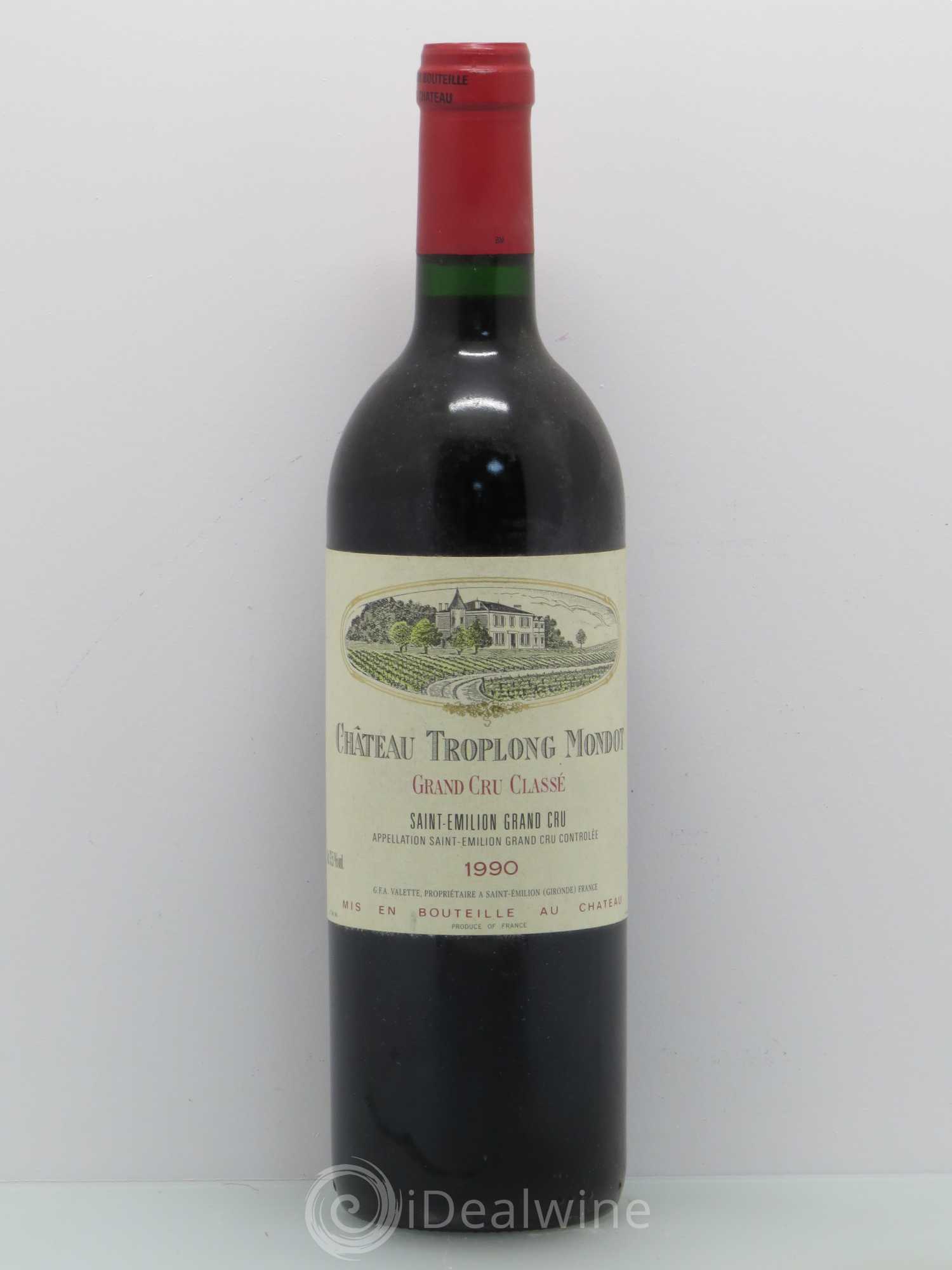 Château Troplong Mondot 1er Grand Cru Classé B 1990 - Lot de 1 bouteille - 0