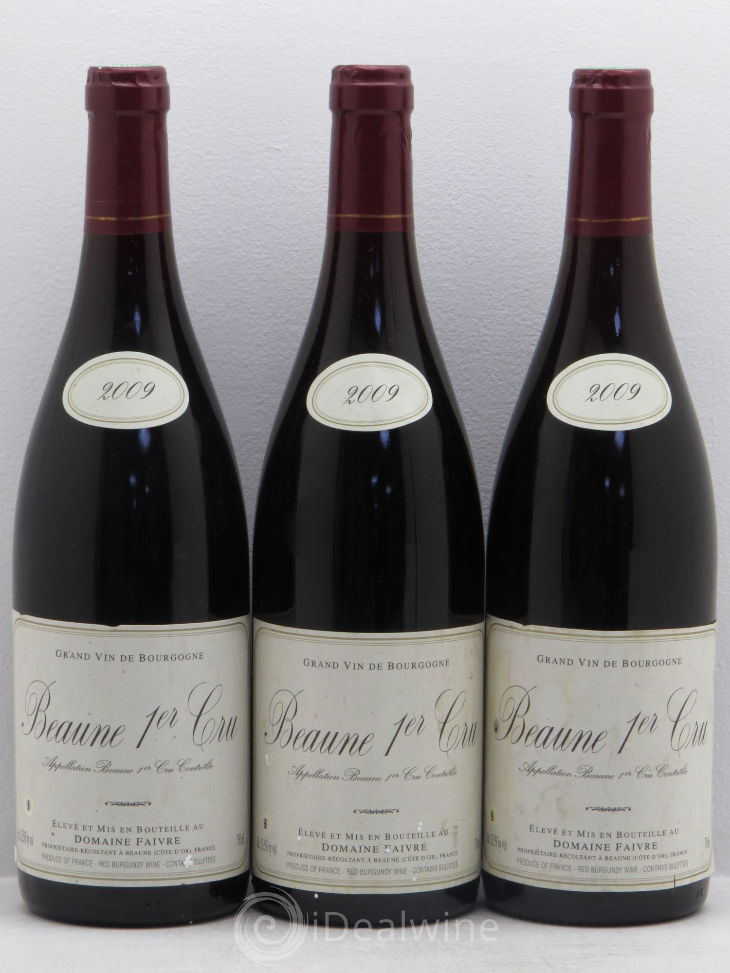 Beaune 1er Cru Faivre 2009 - Lot de 3 bouteilles - 0