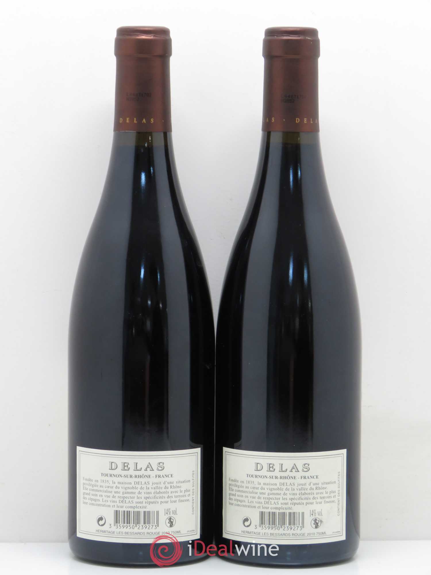 Hermitage Les Bessards Delas Frères 2010 - Lot de 2 bouteilles - 1