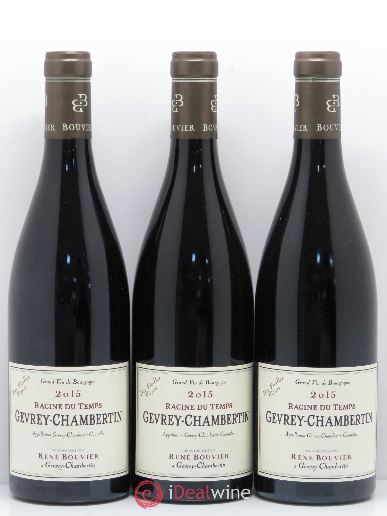 Gevrey-Chambertin Racine du Temps Très Vieilles Vignes Rene Bouvier 2015 - Lot de 3 bouteilles - 0