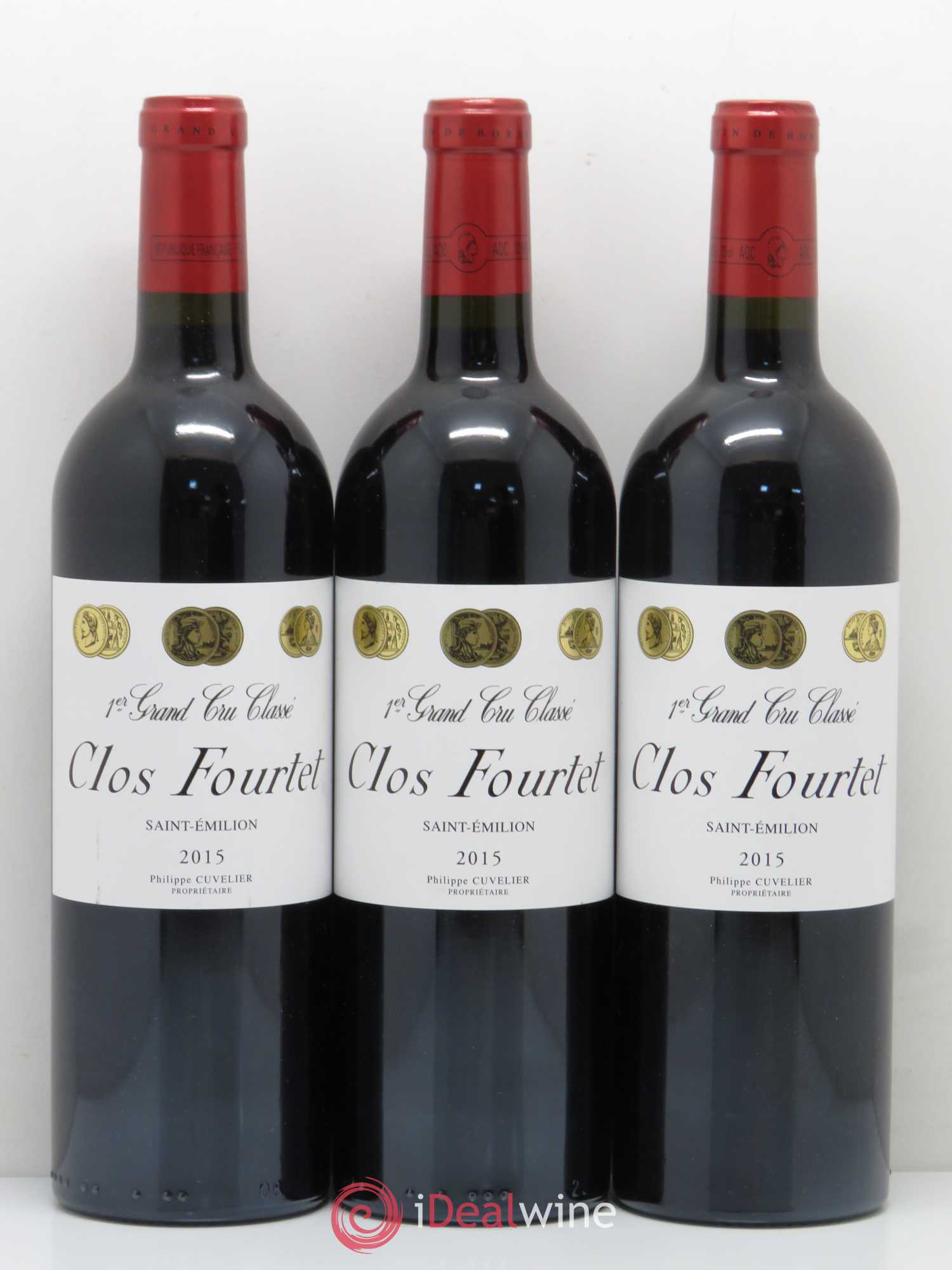 Clos Fourtet 1er Grand Cru Classé B 2015 - Lot de 3 bouteilles - 0