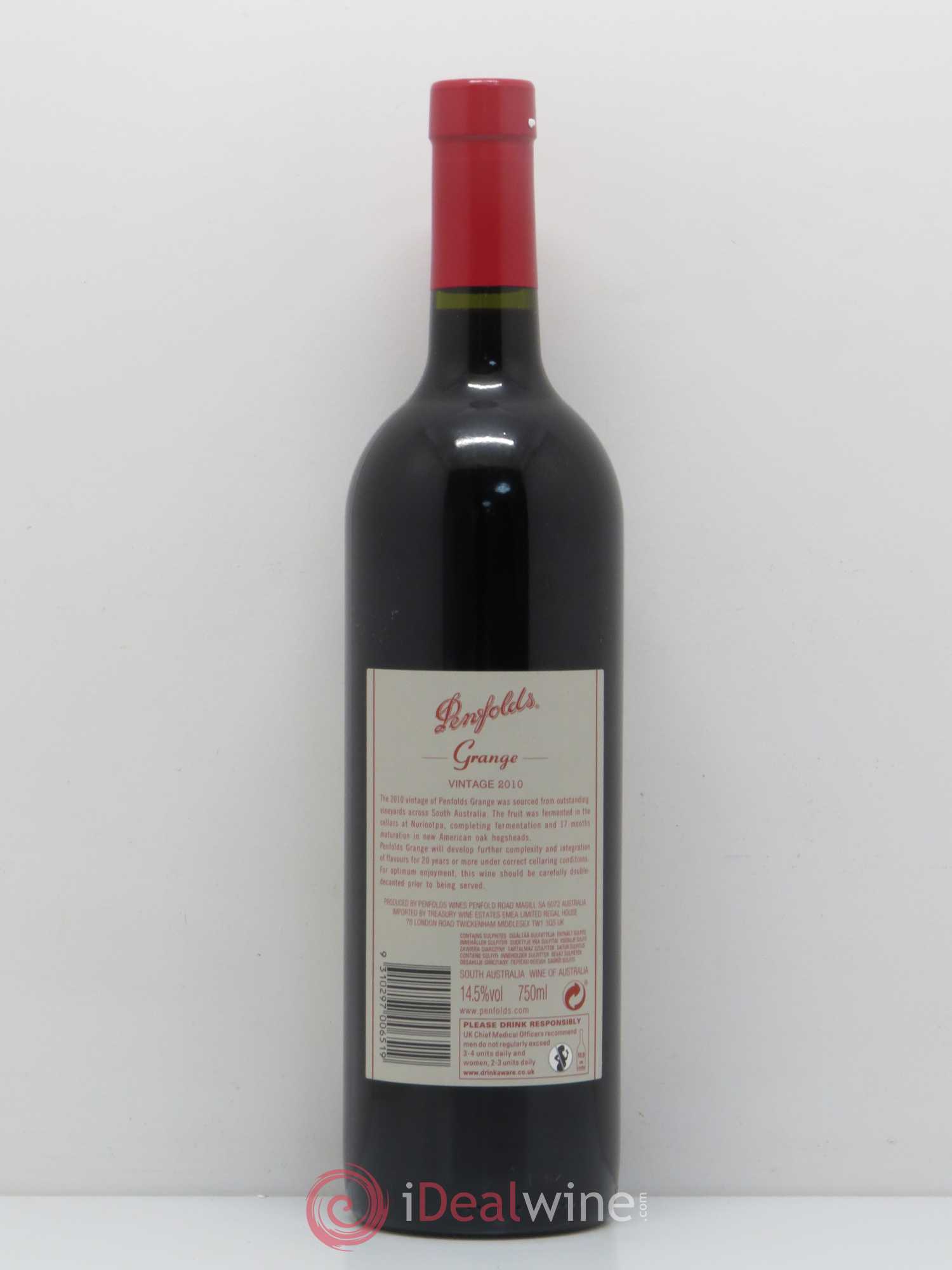 South Australia Penfolds Wines Grange Bin 95 Bin 95 2010 - Lot de 1 bouteille - 1