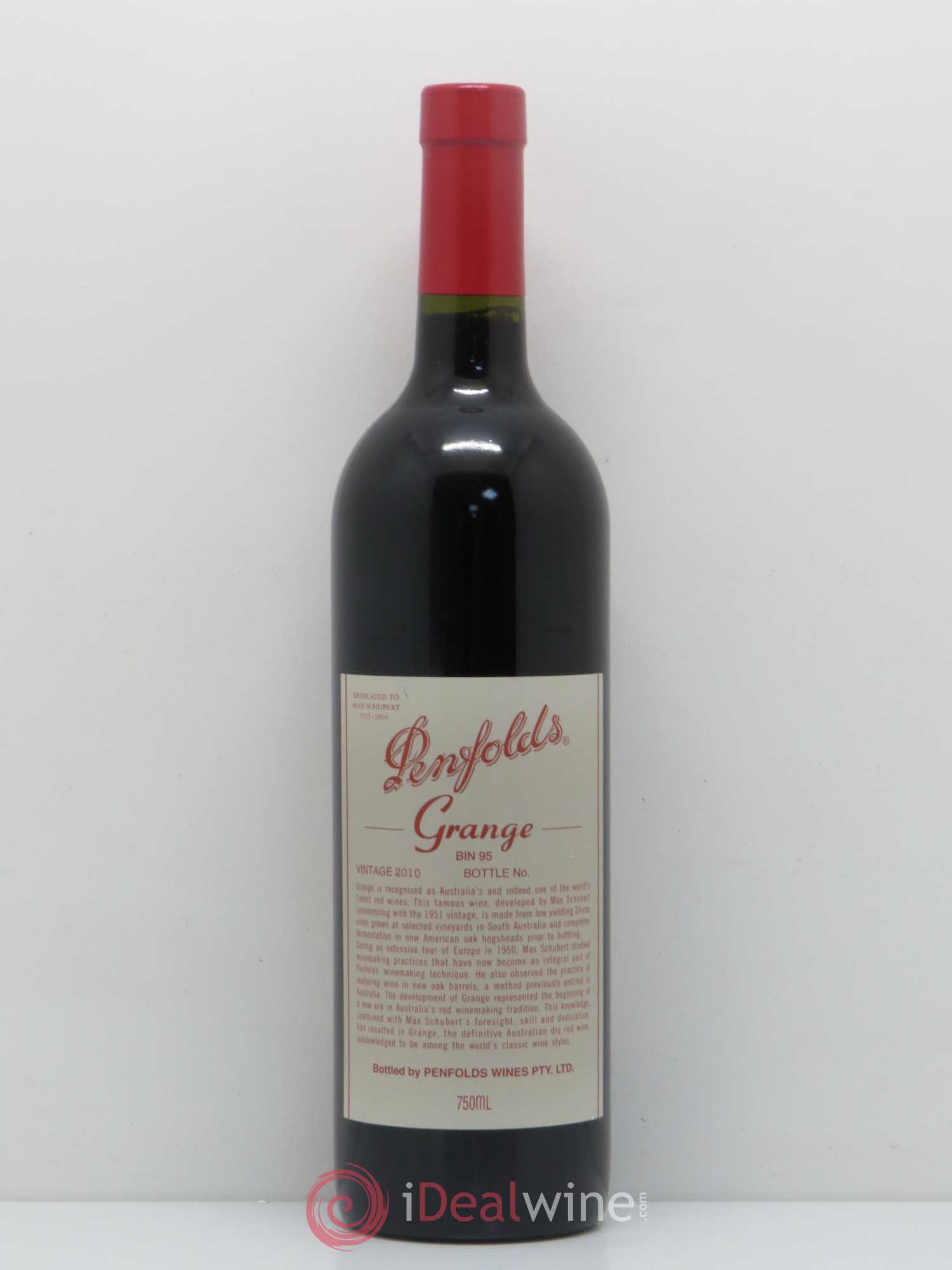 South Australia Penfolds Wines Grange Bin 95 Bin 95 2010 - Lot de 1 bouteille - 0