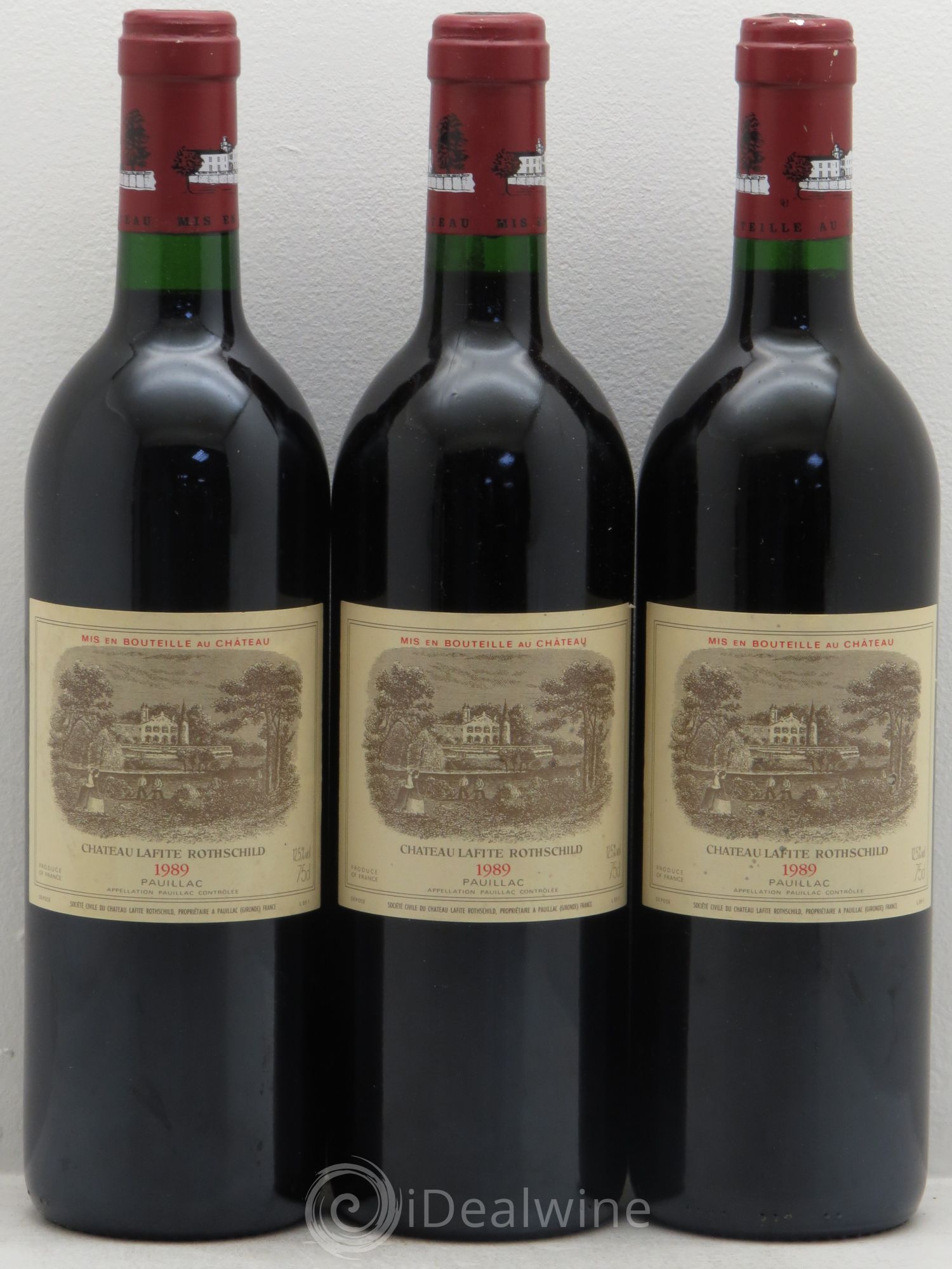 Château Lafite Rothschild 1er Grand Cru Classé 1989 - Lot de 3 bouteilles - 0