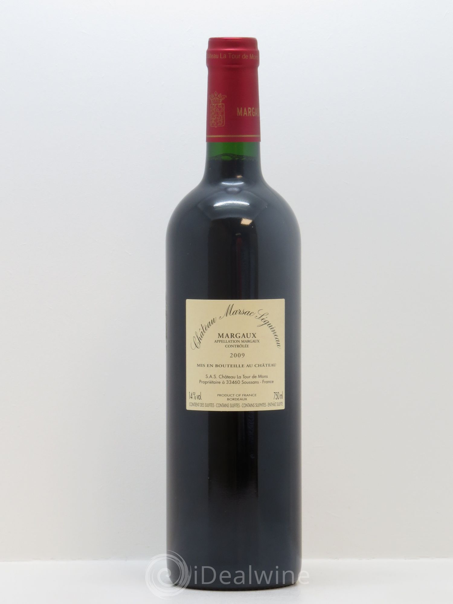 Château Marsac Séguineau Cru Bourgeois 2009 - Lot de 1 bouteille - 1