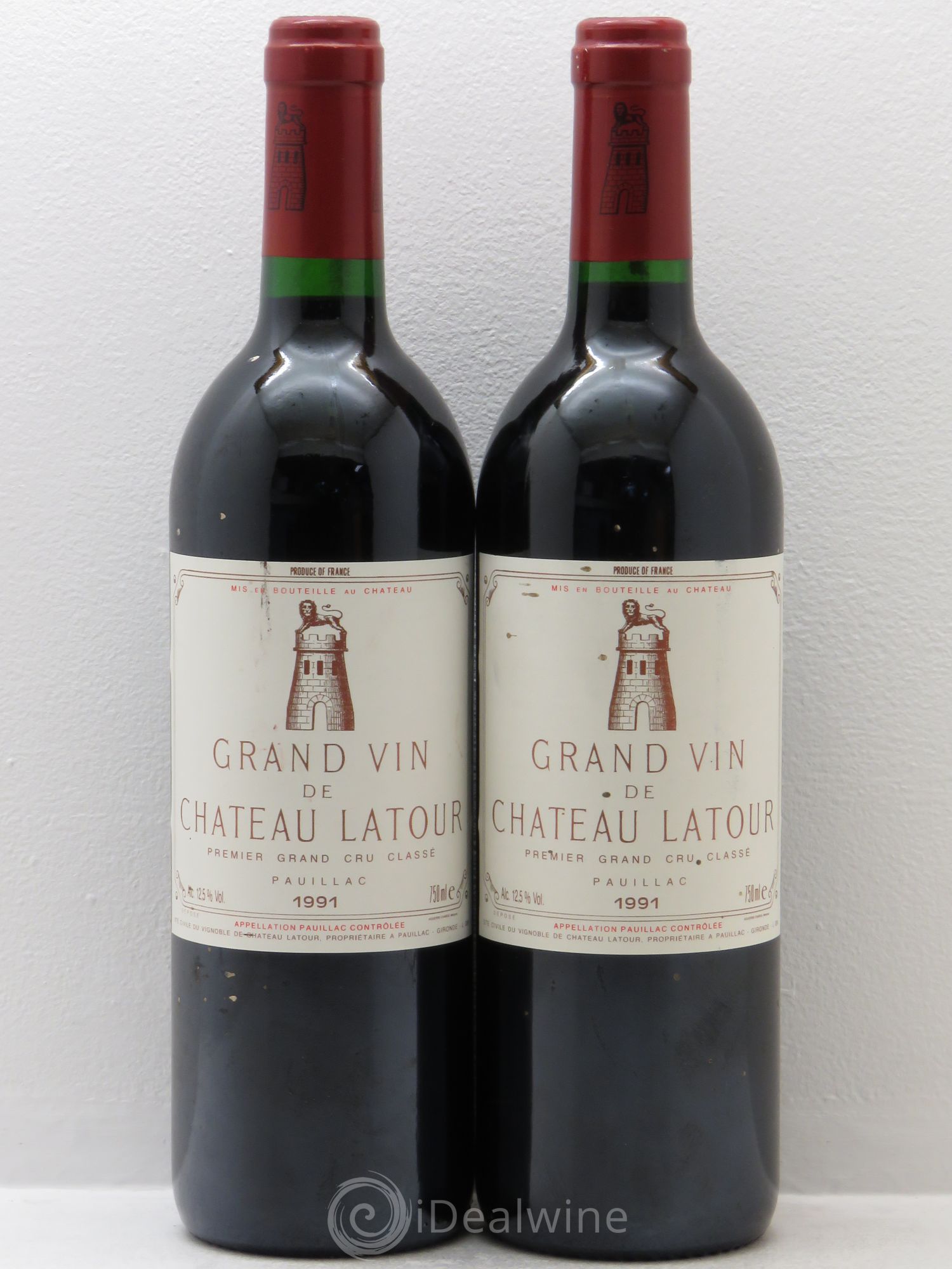 Château Latour 1er Grand Cru Classé 1991 - Lot de 2 bouteilles - 0