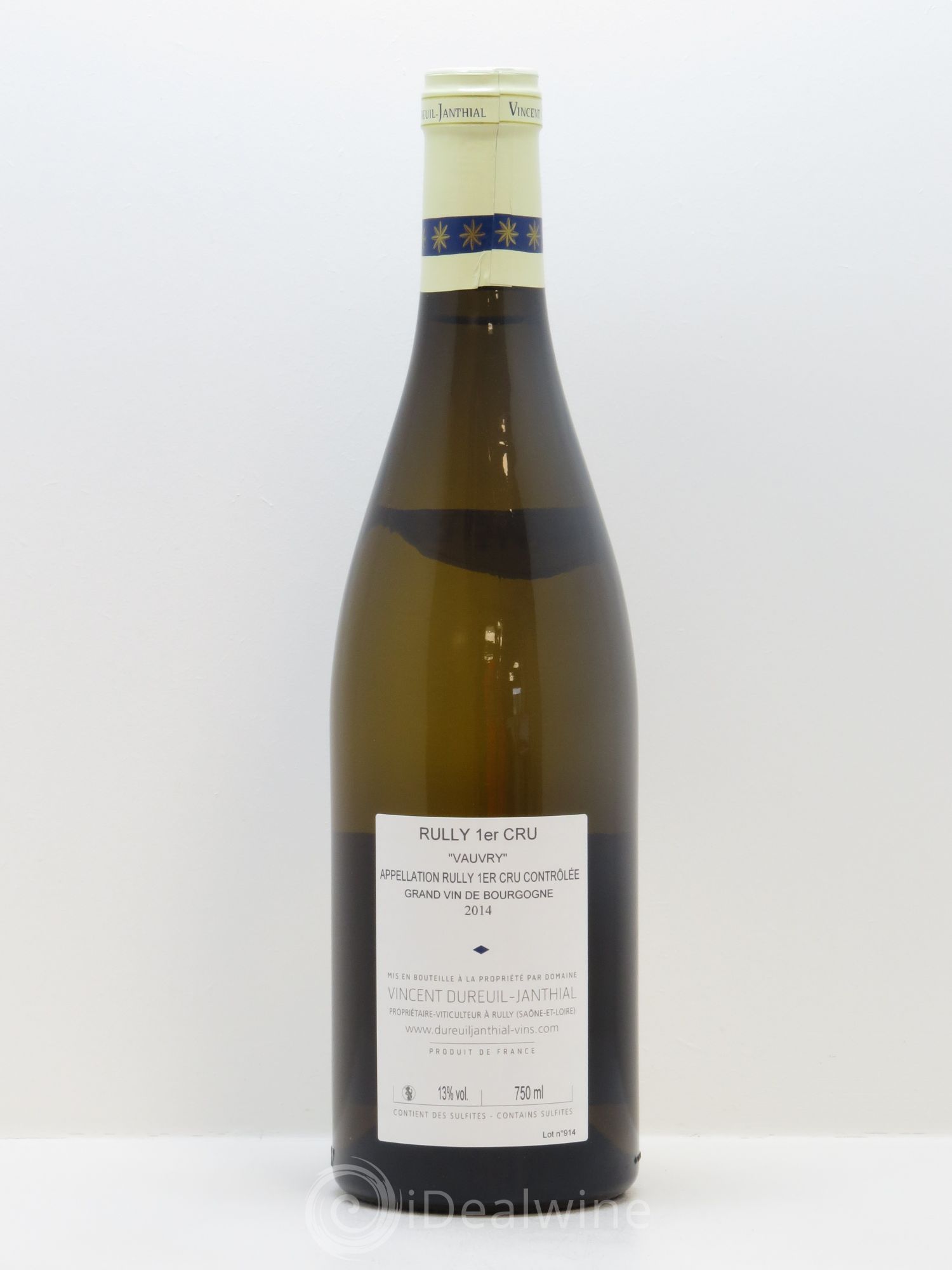 Rully 1er Cru Vauvry Vincent Dureuil-Janthial 2014 - Lot de 1 bouteille - 1