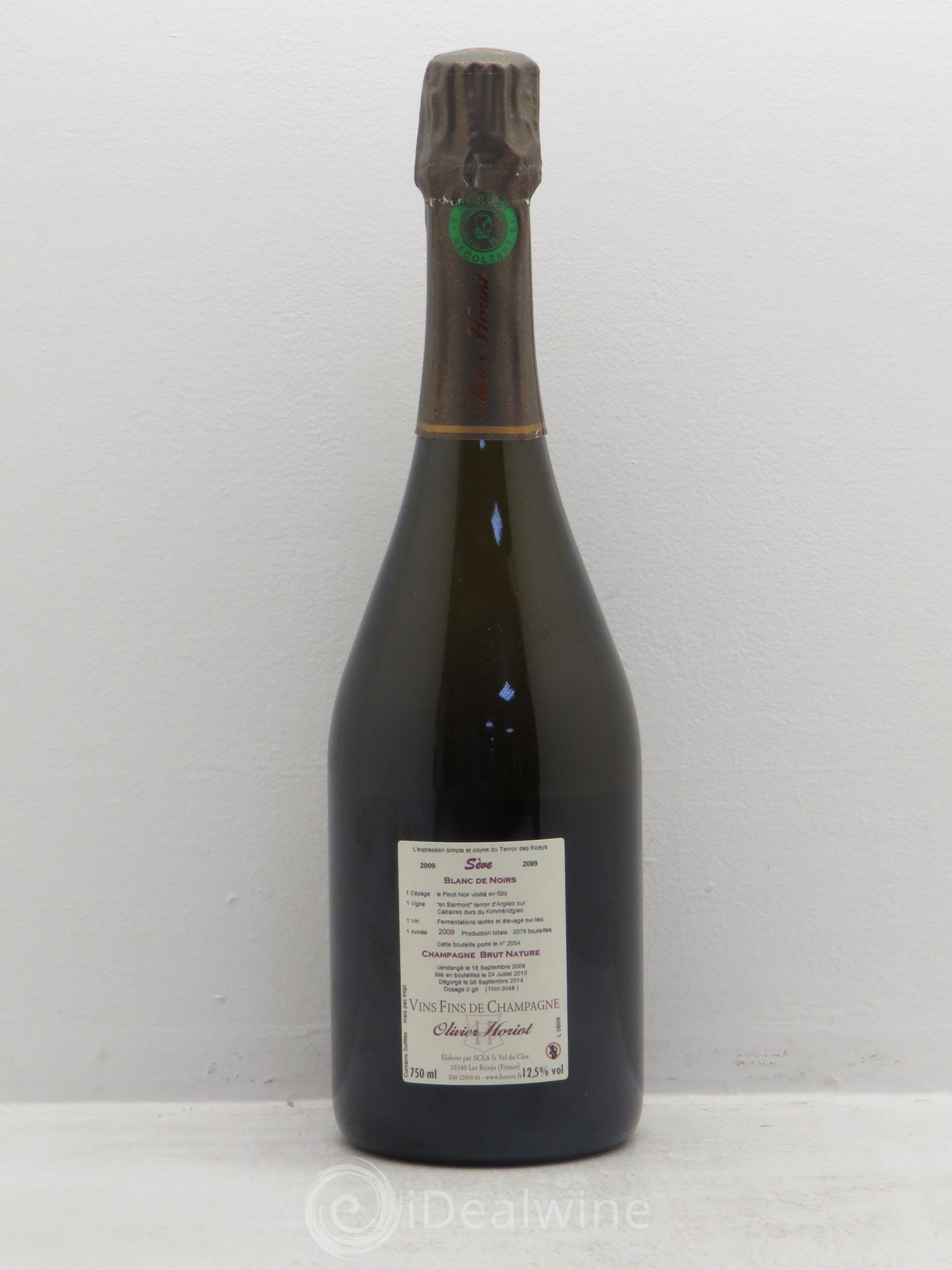 Sève en Barmont Brut Nature Olivier Horiot 2009 - Lot de 1 bouteille - 1