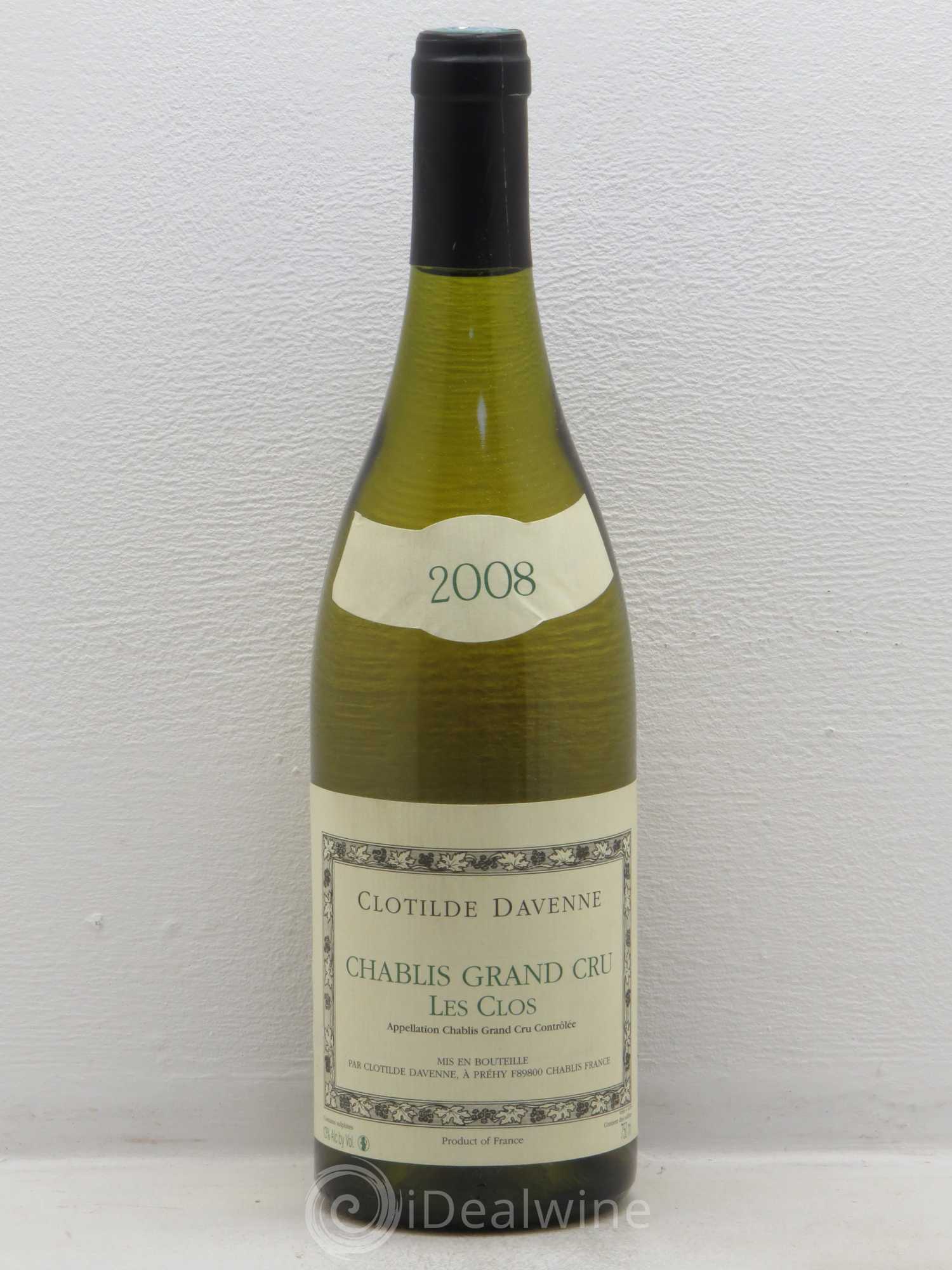 Chablis Grand Cru Les Clos Clotilde Davenne 2008 - Posten von 1 Flasche - 0
