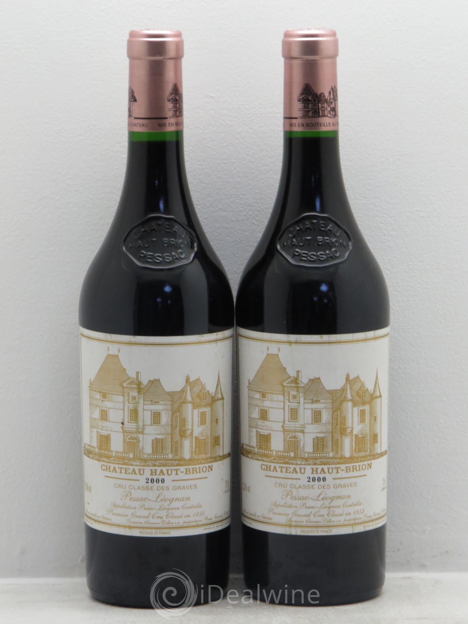 Château Haut Brion 1er Grand Cru Classé 2000 - Lot de 2 bouteilles - 0