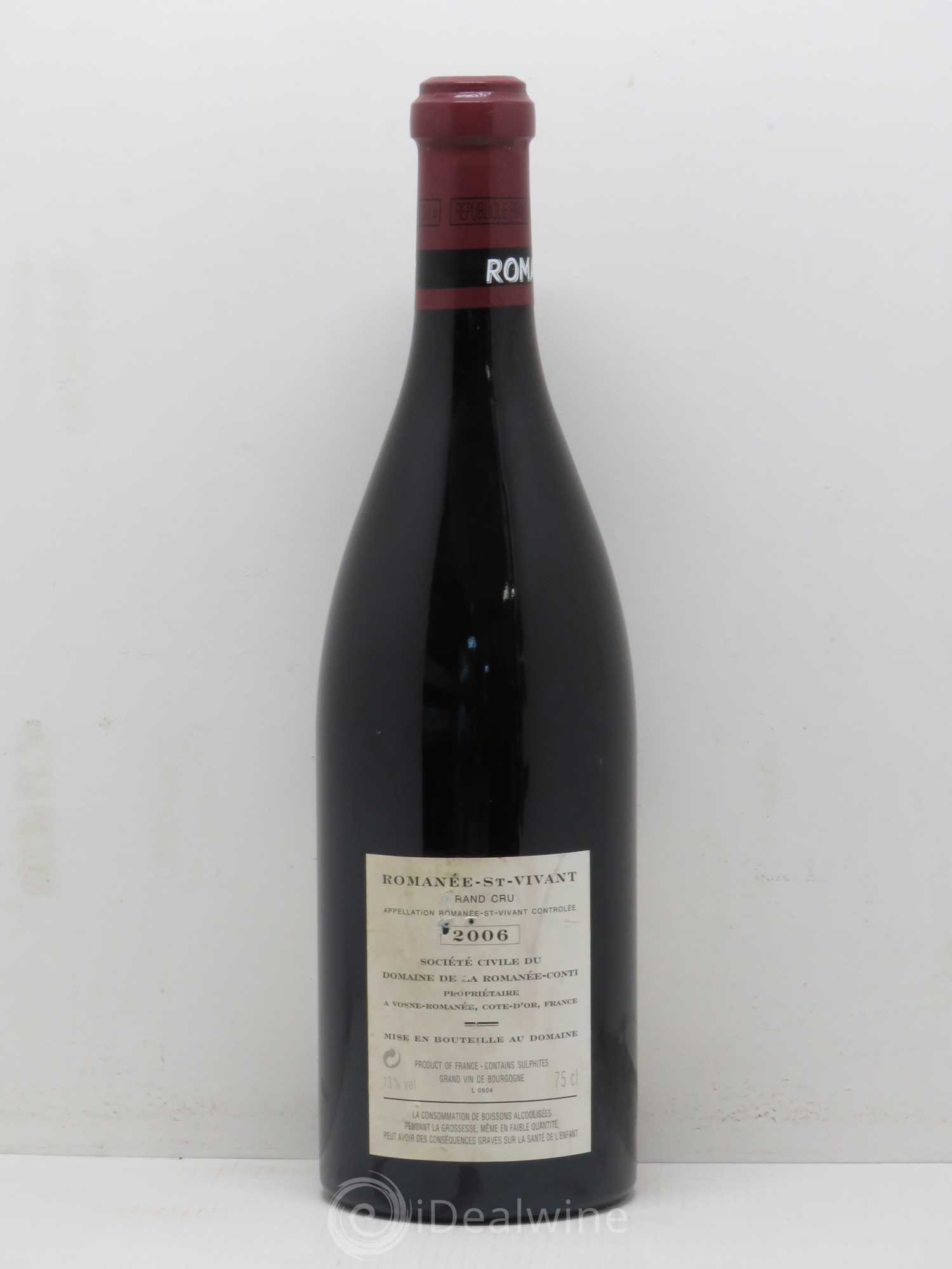 Romanée-Saint-Vivant Grand Cru Domaine de la Romanée-Conti 2006 - Lot de 1 bouteille - 1