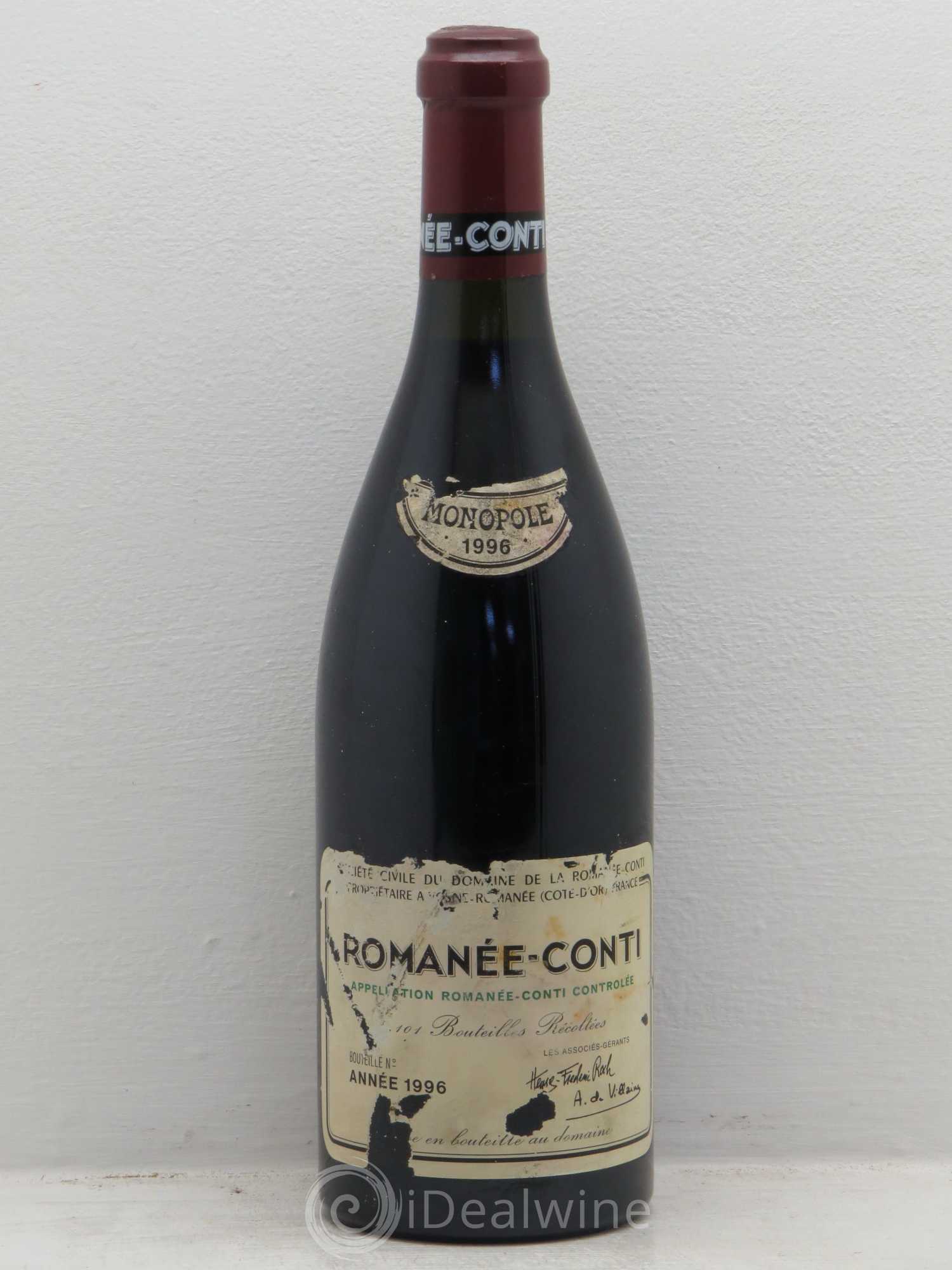 Romanée-Conti Grand Cru Domaine de la Romanée-Conti 1996 - Lot de 1 bouteille - 0