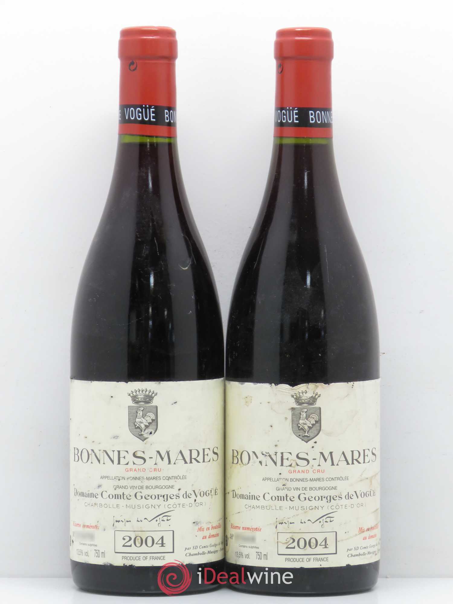 Bonnes-Mares Grand Cru Comte Georges de Vogüé 2004 - Lot de 2 bouteilles - 0