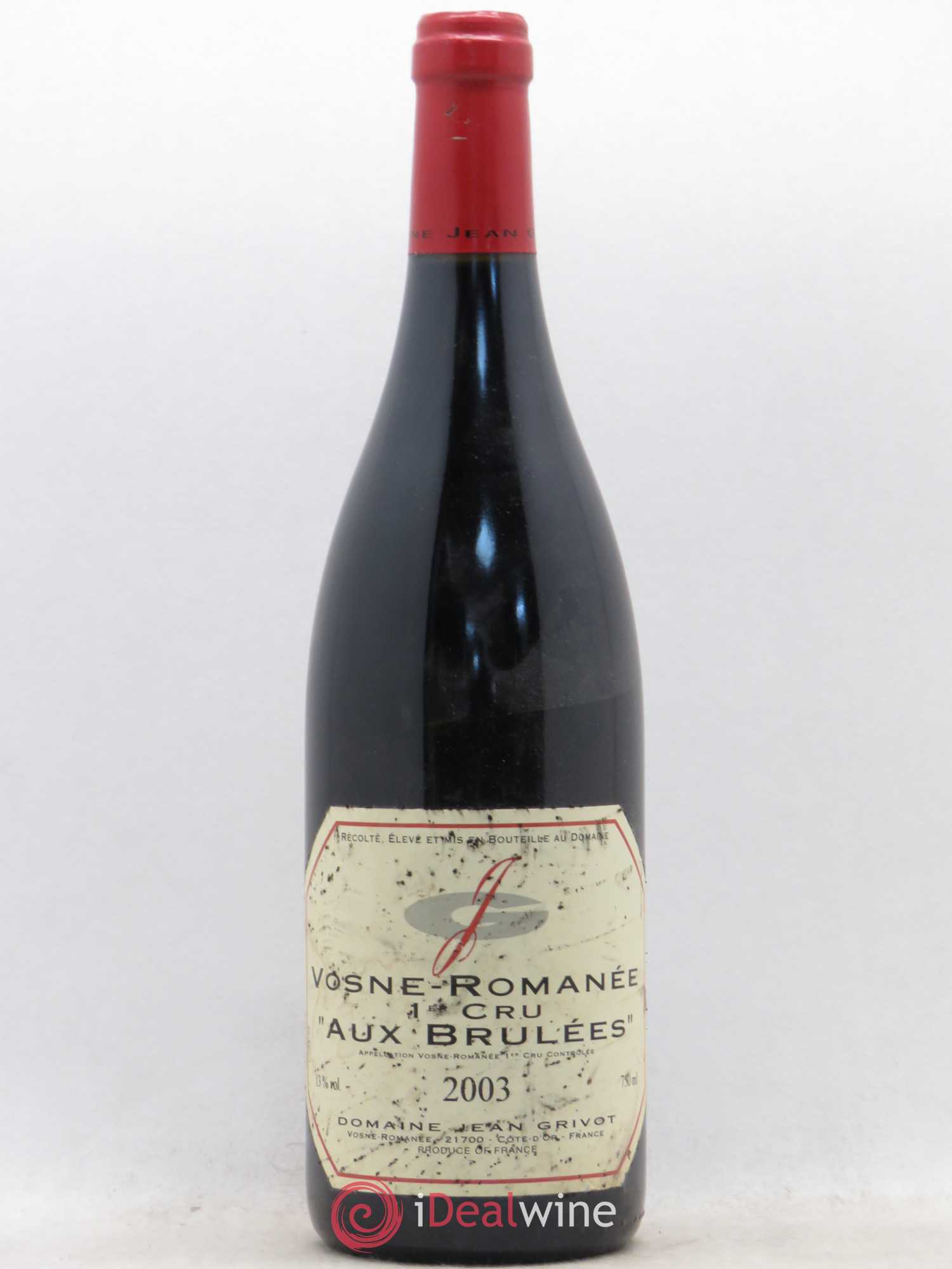 Vosne-Romanée 1er Cru Aux Brûlées Jean Grivot 2003 - Lot de 1 bouteille - 0