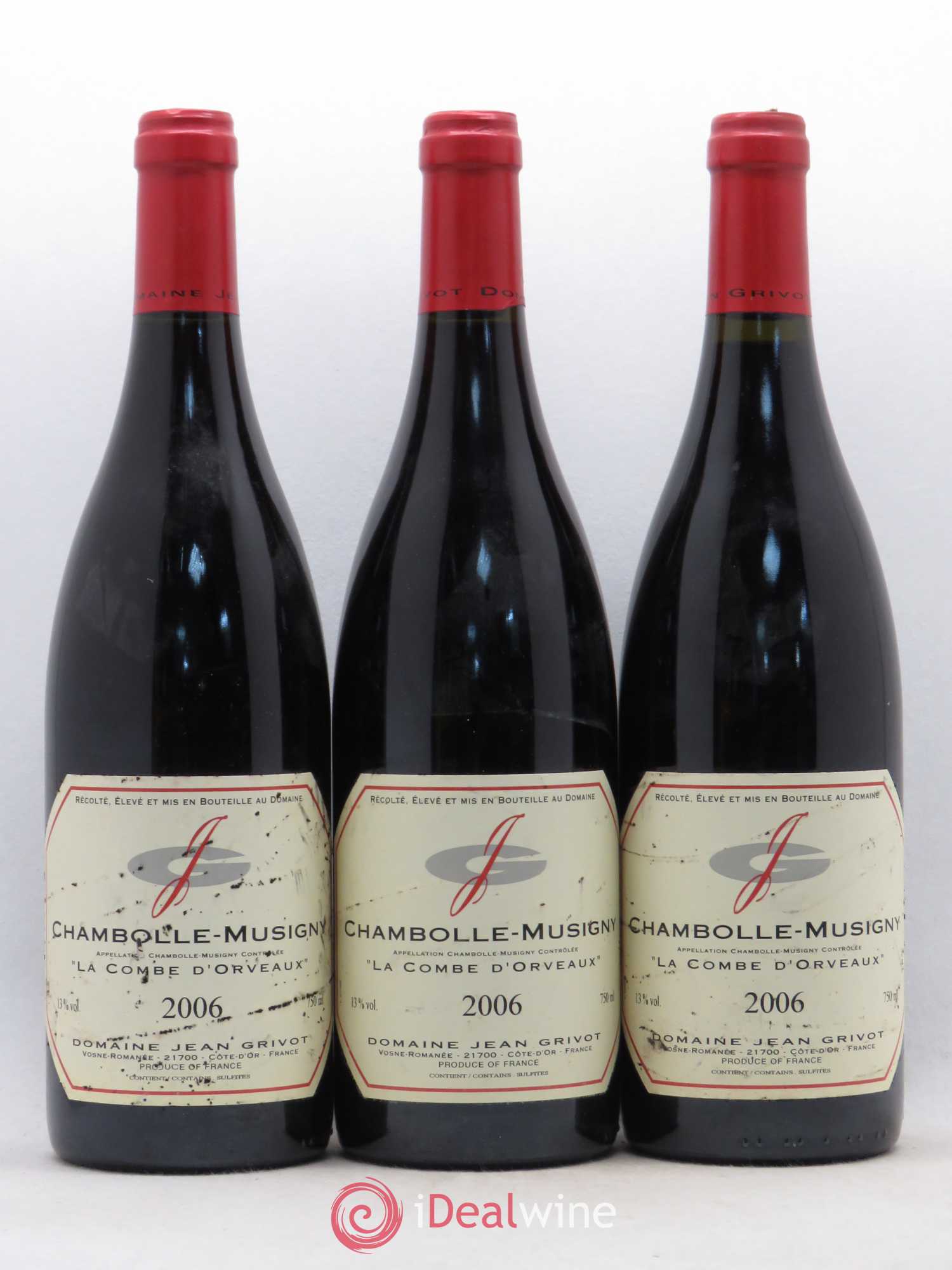Chambolle-Musigny Combe d'Orveau Jean Grivot 2006 - Lot de 3 bouteilles - 0