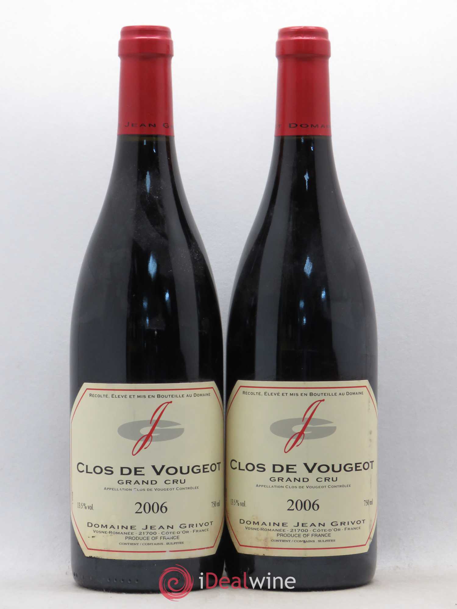Clos de Vougeot Grand Cru Jean Grivot 2006 - Lot de 2 bouteilles - 0