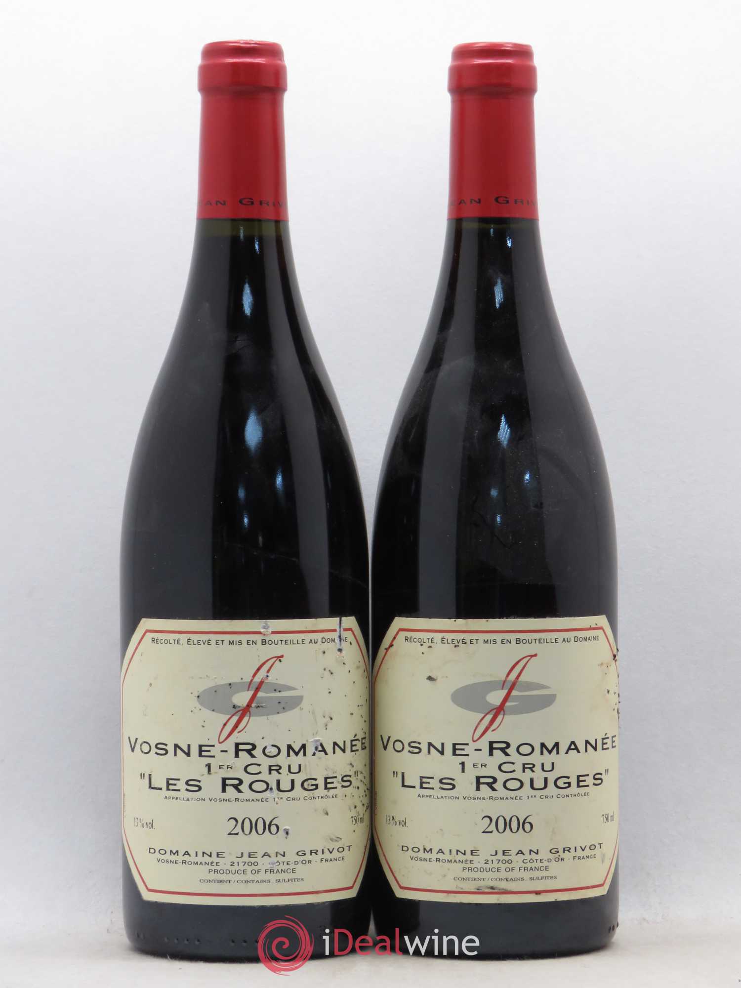Vosne-Romanée 1er Cru Les Rouges Jean Grivot 2006 - Lotto di 2 bottiglie - 0