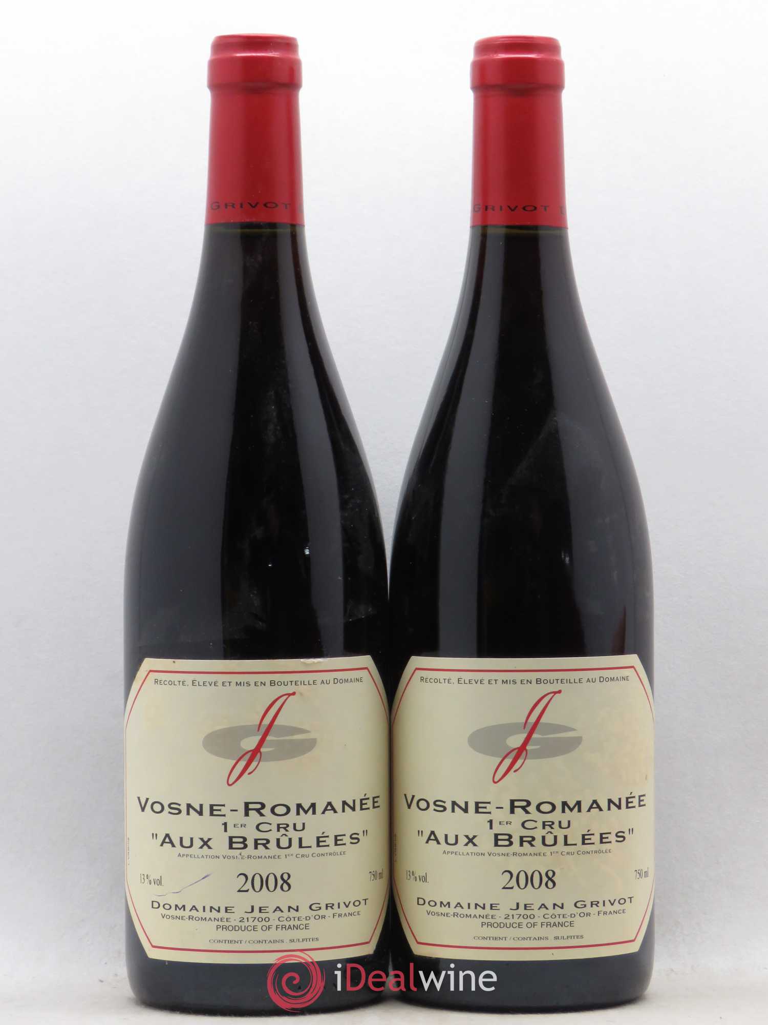 Vosne-Romanée 1er Cru Aux Brûlées Jean Grivot 2008 - Lot de 2 bouteilles - 0