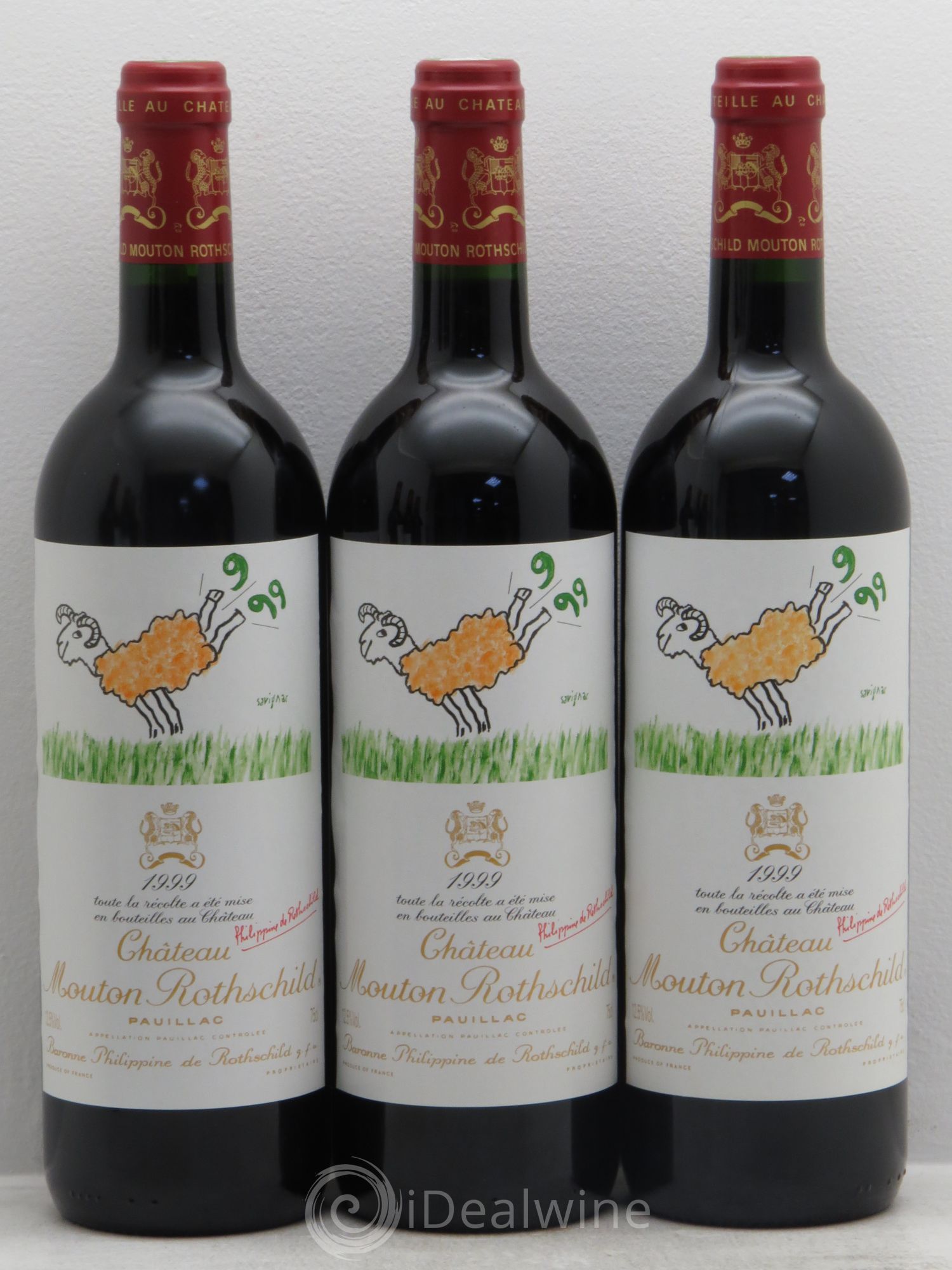 Château Mouton Rothschild 1er Grand Cru Classé 1999 - Lot de 6 bouteilles - 1