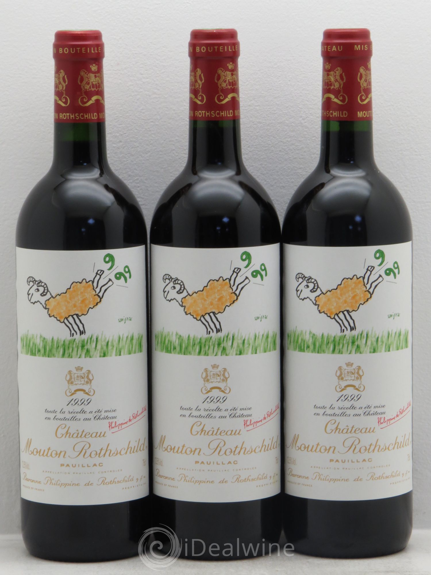 Château Mouton Rothschild 1er Grand Cru Classé 1999 - Lot de 6 bouteilles - 1