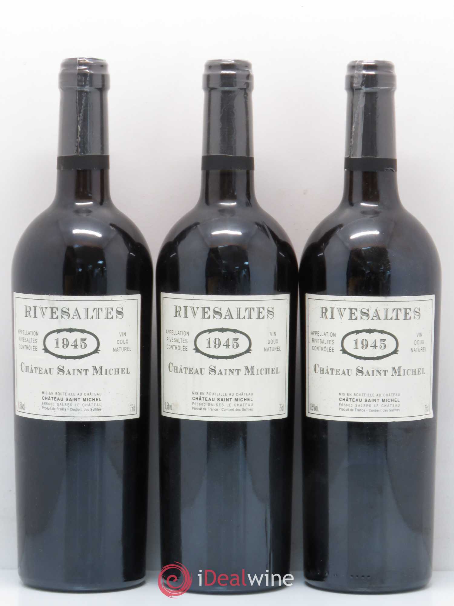 Rivesaltes Château Saint Michel 1945 - Lot de 3 bouteilles - 0