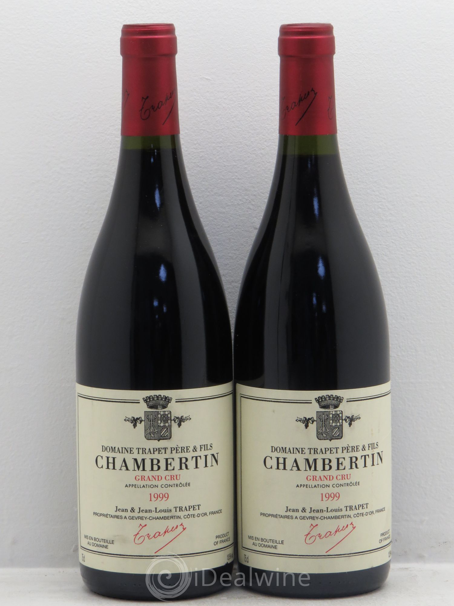 Chambertin Grand Cru Domaine Trapet 1999 - Lot de 2 bouteilles - 0