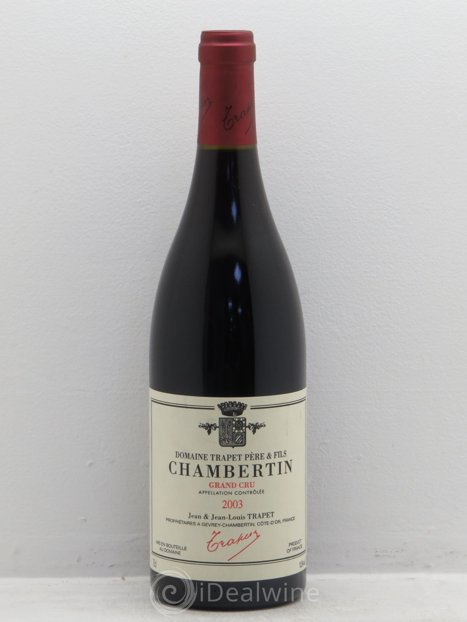Chambertin Grand Cru Domaine Trapet 2003 - Lot de 1 bouteille - 0