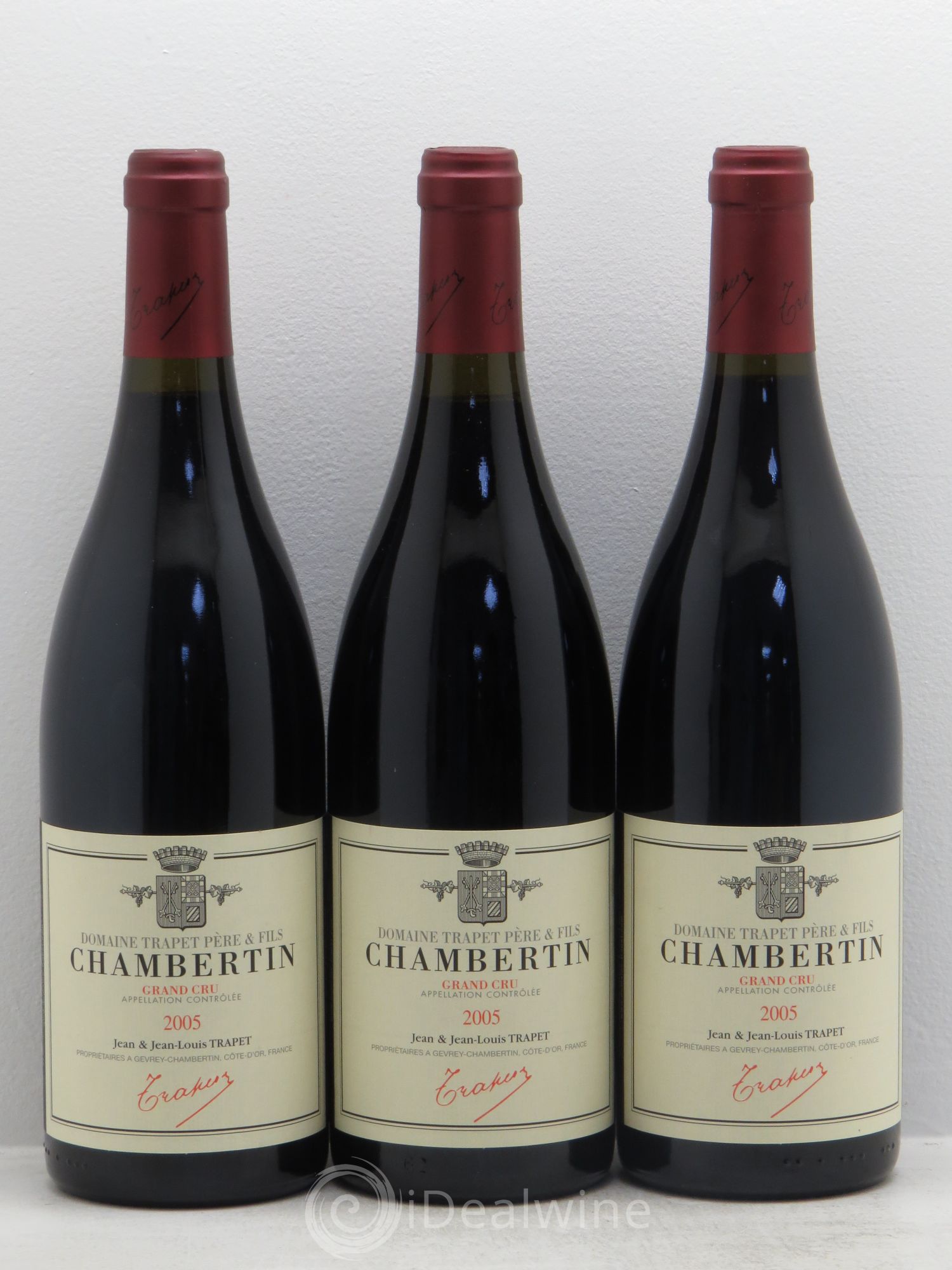 Chambertin Grand Cru Domaine Trapet 2005 - Lot de 3 bouteilles - 0