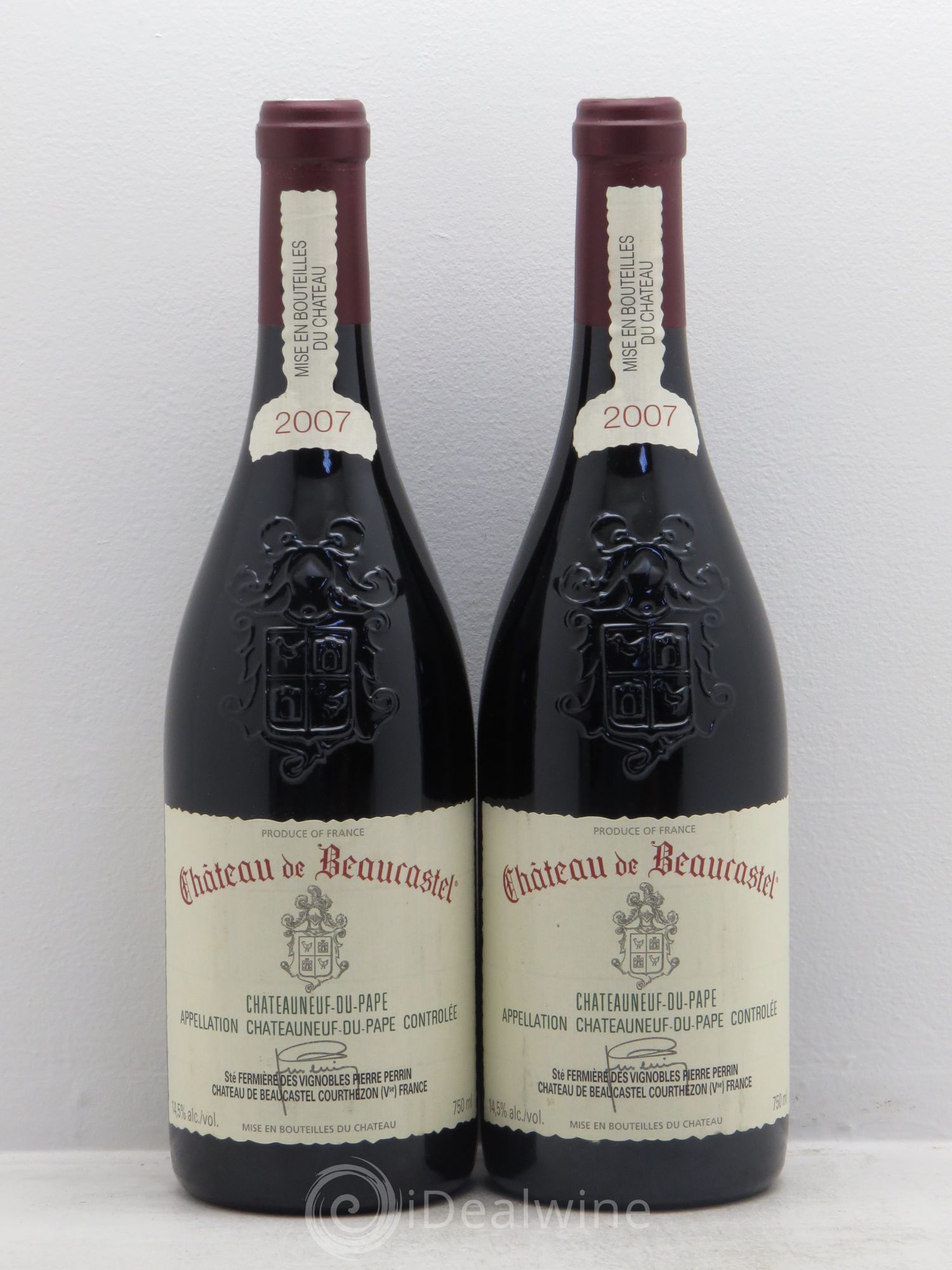 Châteauneuf-du-Pape Château de Beaucastel Famille Perrin 2007 - Lot de 2 bouteilles - 0