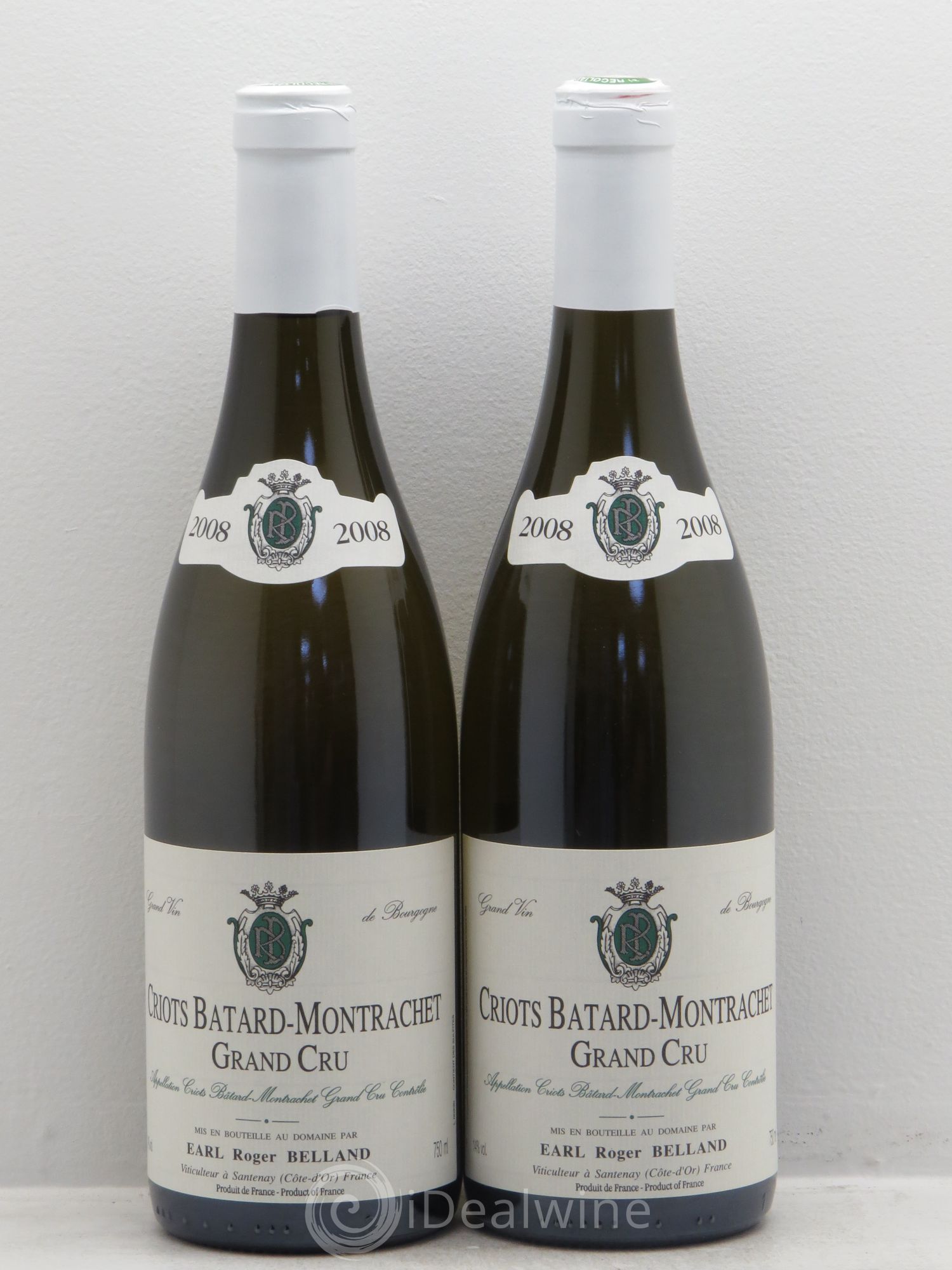 Criots-Bâtard-Montrachet Grand Cru Roger Belland (Domaine) 2008 - Lot de 2 bouteilles - 0