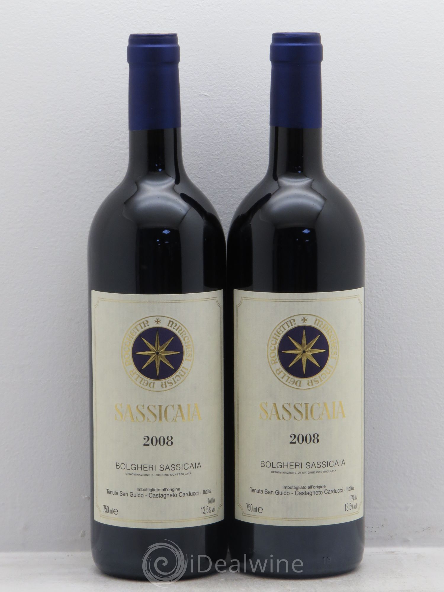 Bolgheri DOC Sassicaia Tenuta San Guido 2008 - Lot de 2 bouteilles - 0