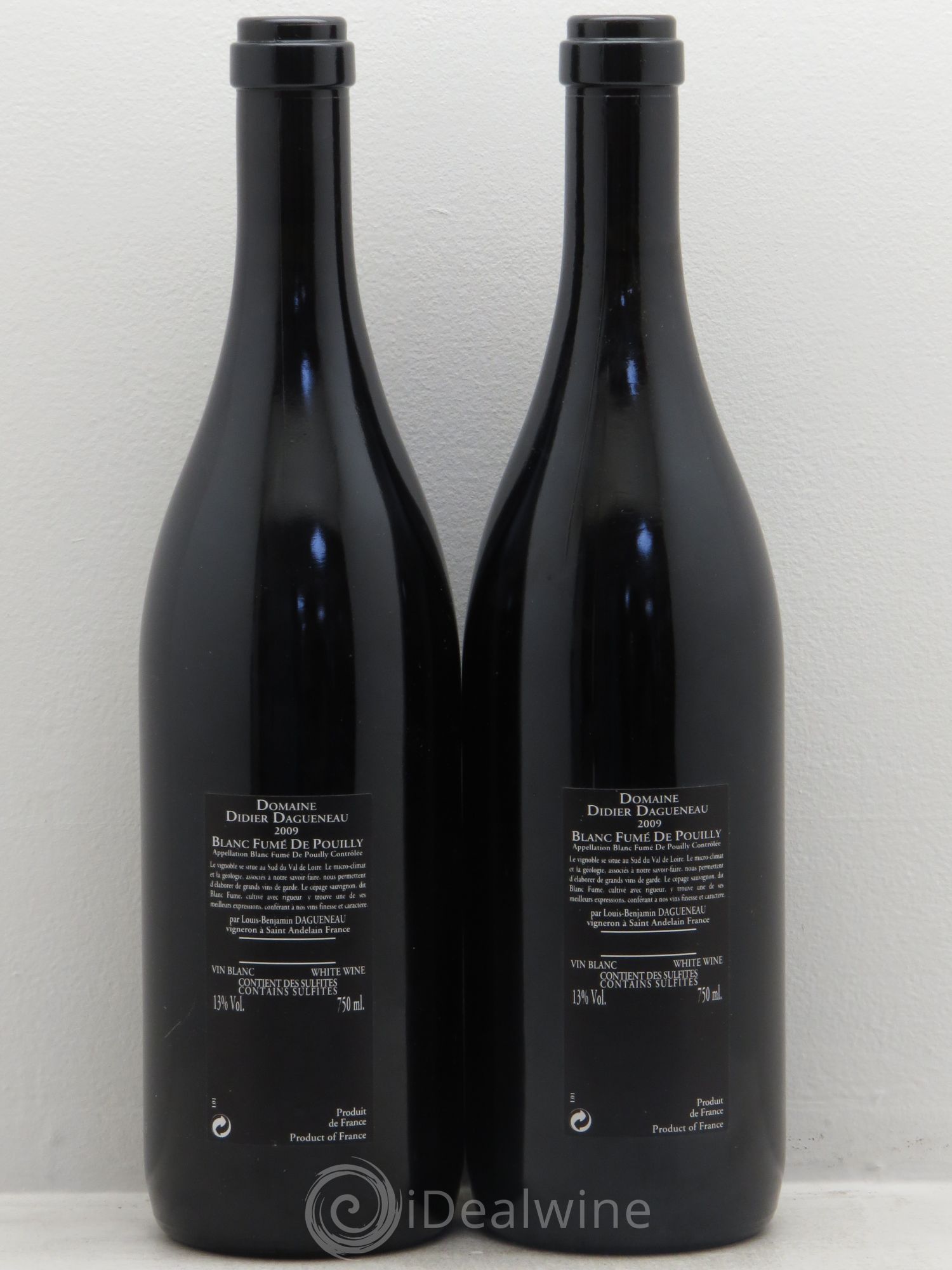 Vin de France (anciennement Pouilly-Fumé) Silex Dagueneau (Domaine Didier - Louis-Benjamin) 2009 - Lot de 2 bouteilles - 1