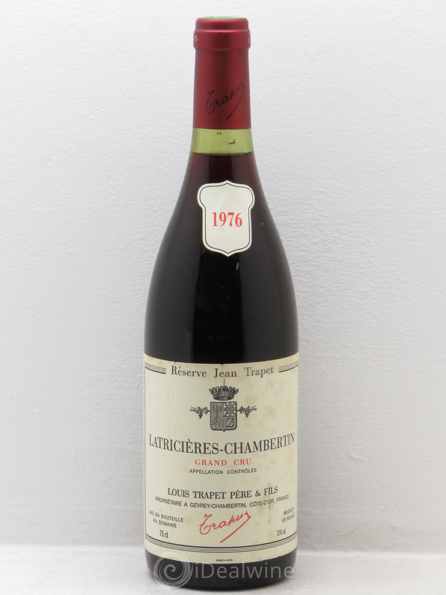 Latricières-Chambertin Grand Cru Domaine Trapet 1976 - Lot de 1 bouteille - 0