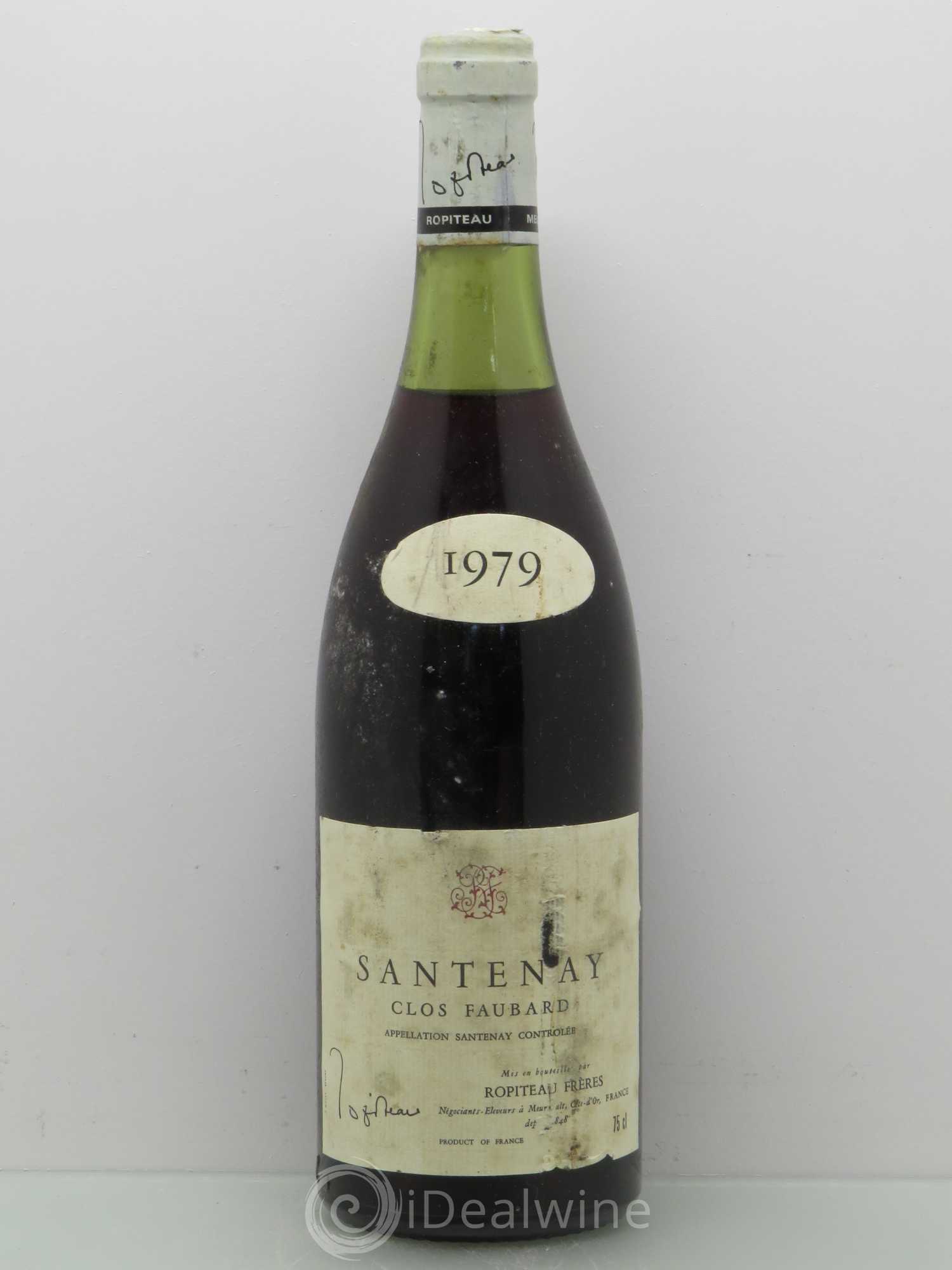 Santenay 1er Cru Clos Faubard - Ropiteau 1979 - Lot de 1 bouteille - 0