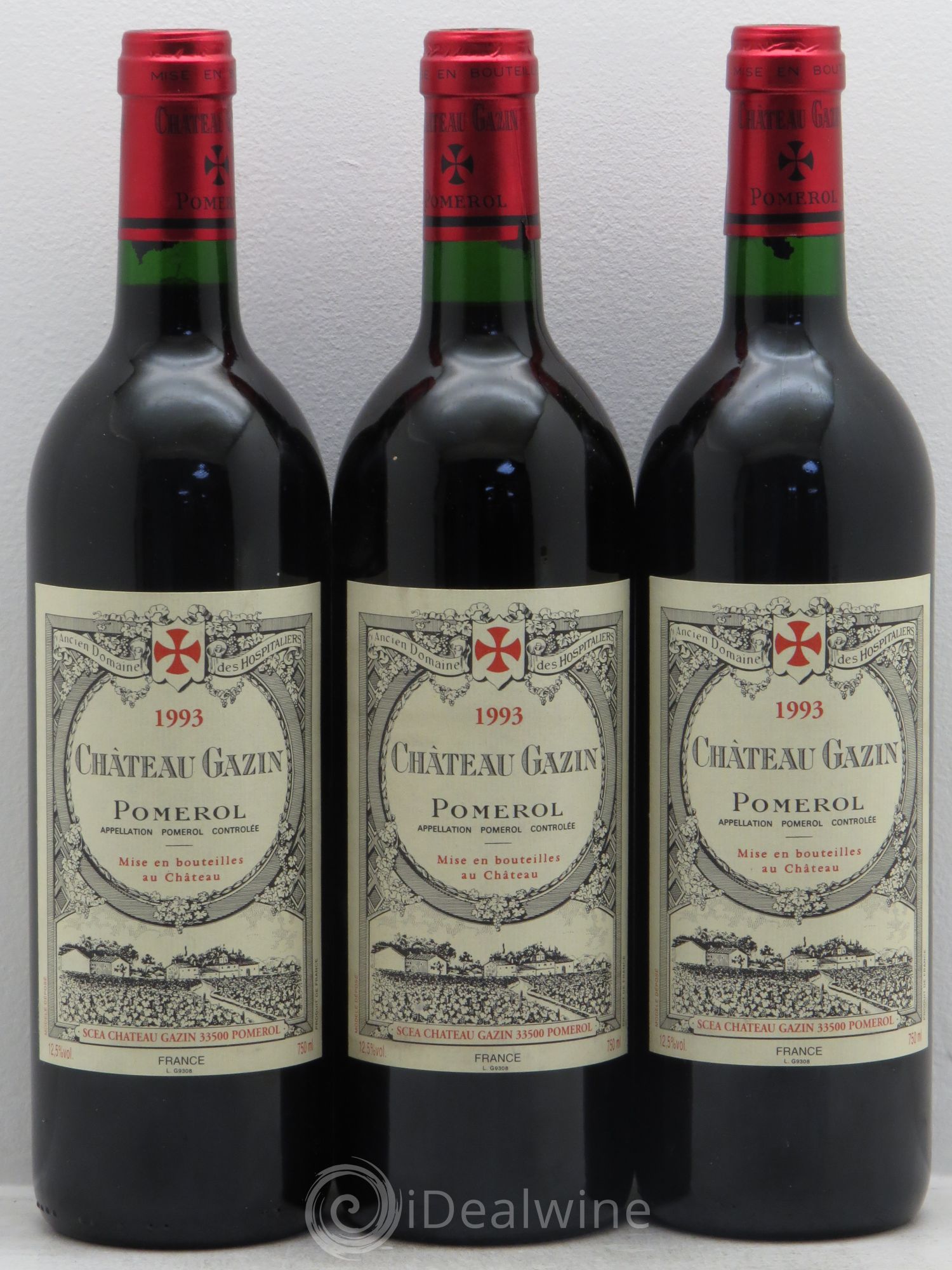 Château Gazin 1993 - Lot de 3 bouteilles - 0