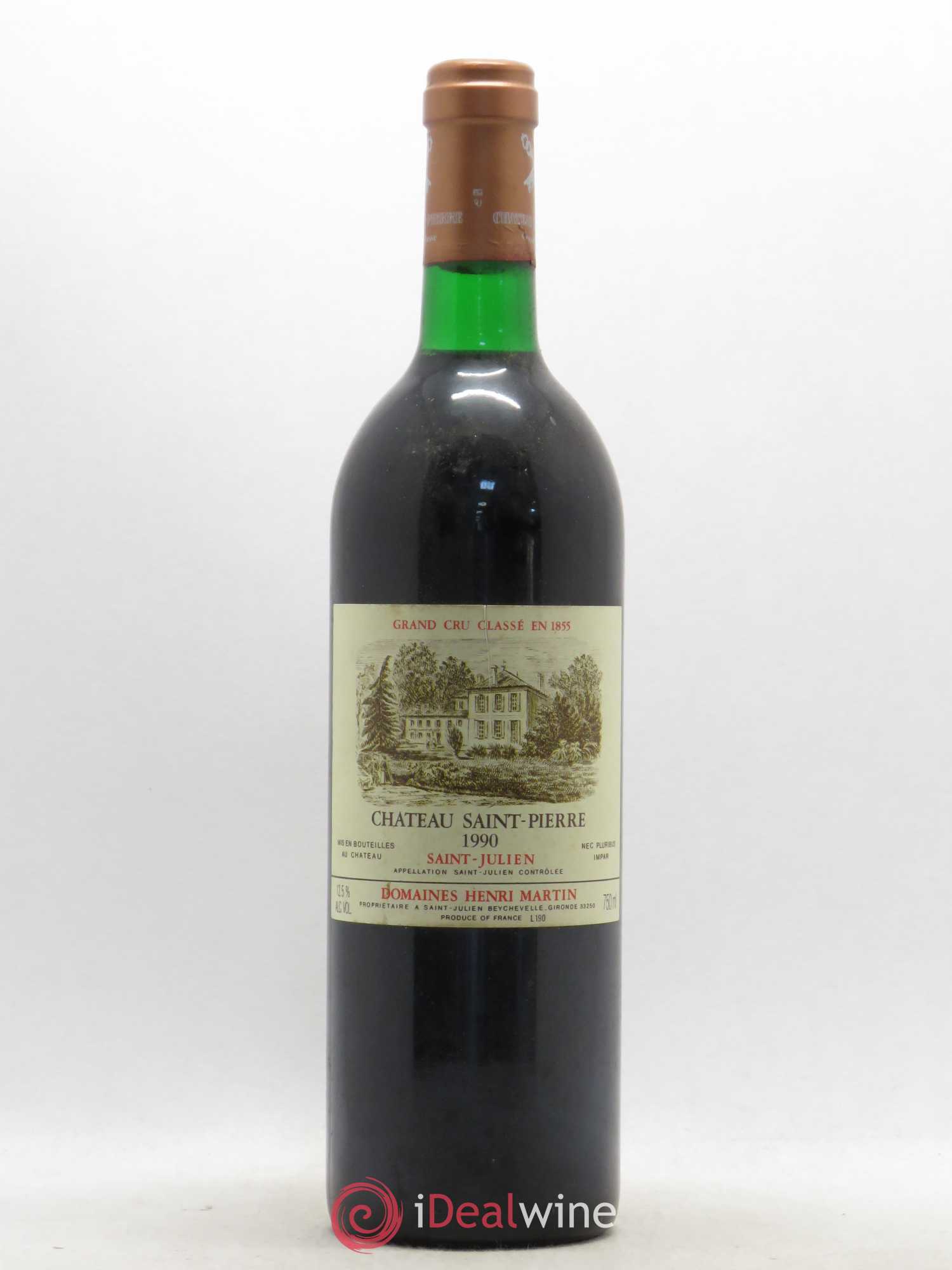 Château Saint-Pierre 4ème Grand Cru Classé 1990 - Lot de 1 bouteille - 0