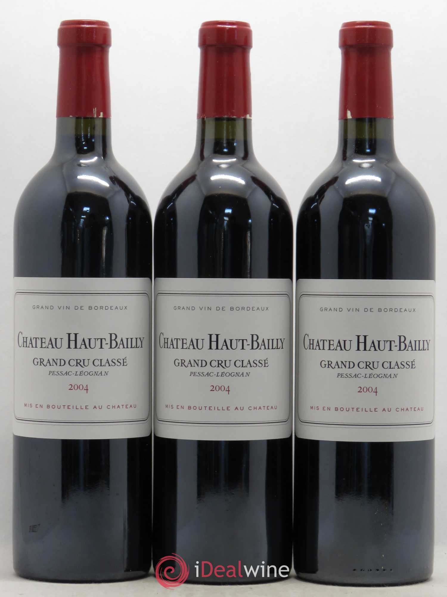 Château Haut-Bailly Cru Classé de Graves 2004 - Lot de 3 bouteilles - 0