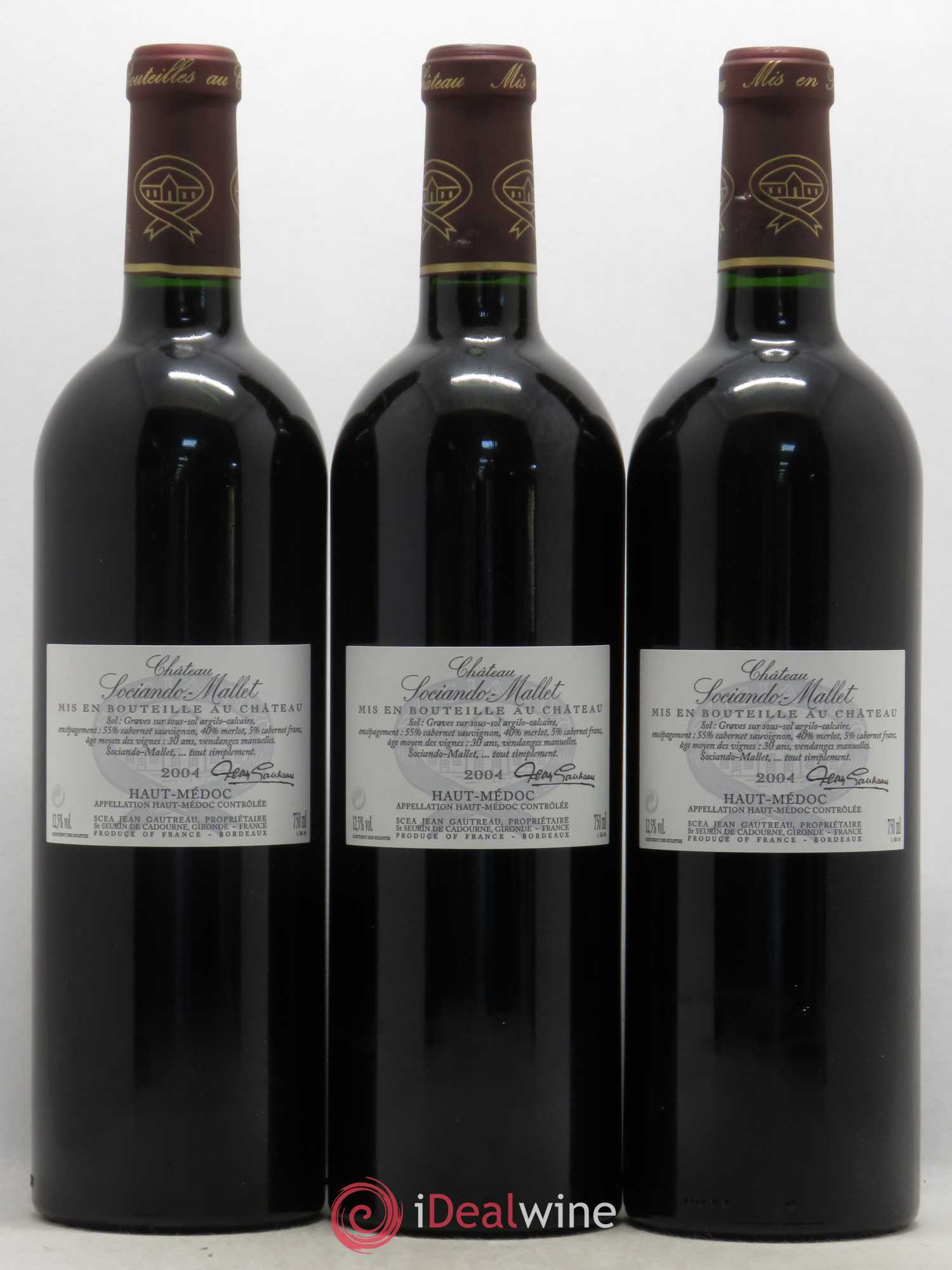 Château Sociando Mallet 2004 - Lot de 12 bouteilles - 6