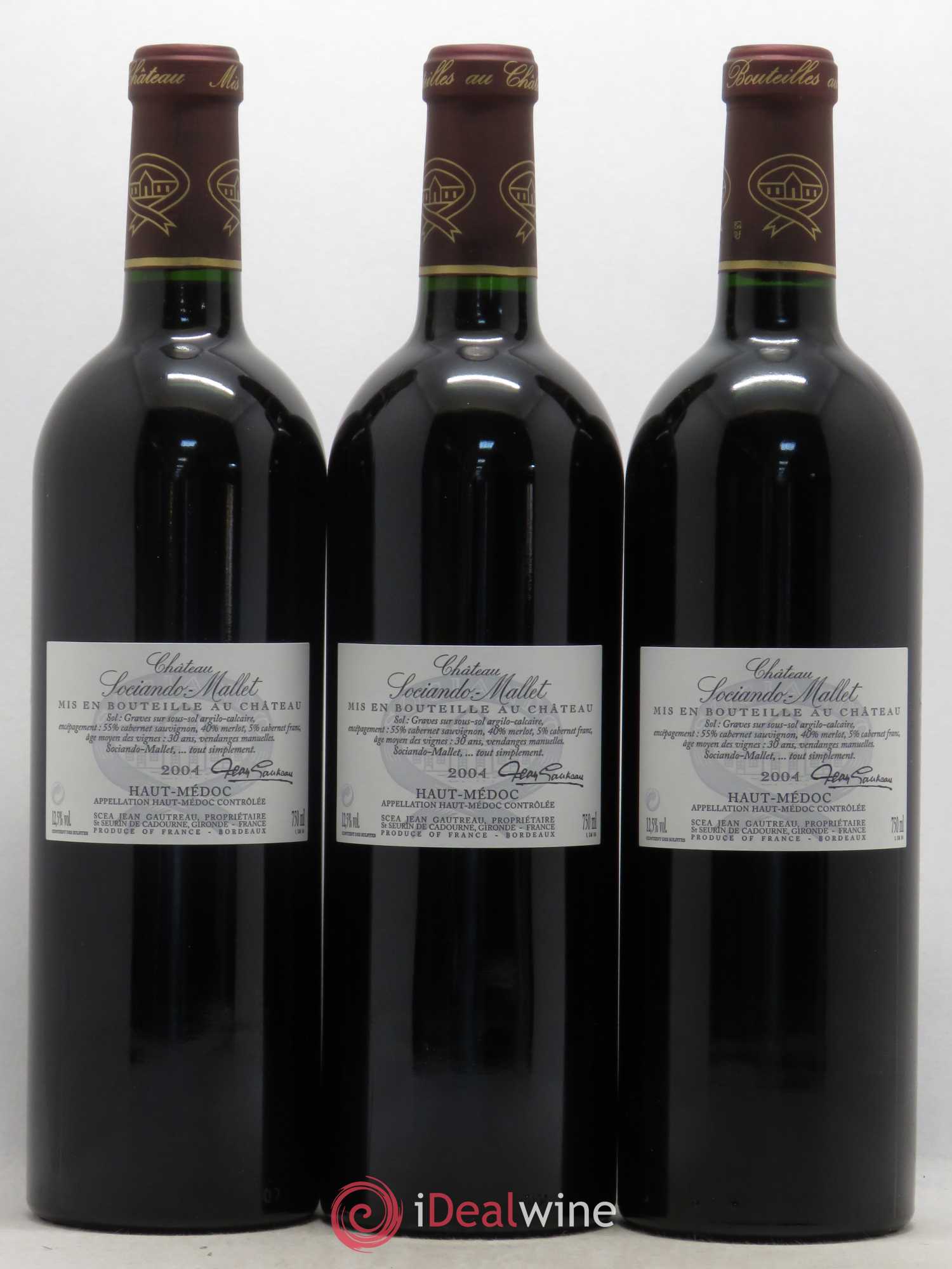 Château Sociando Mallet 2004 - Lot de 12 bouteilles - 8