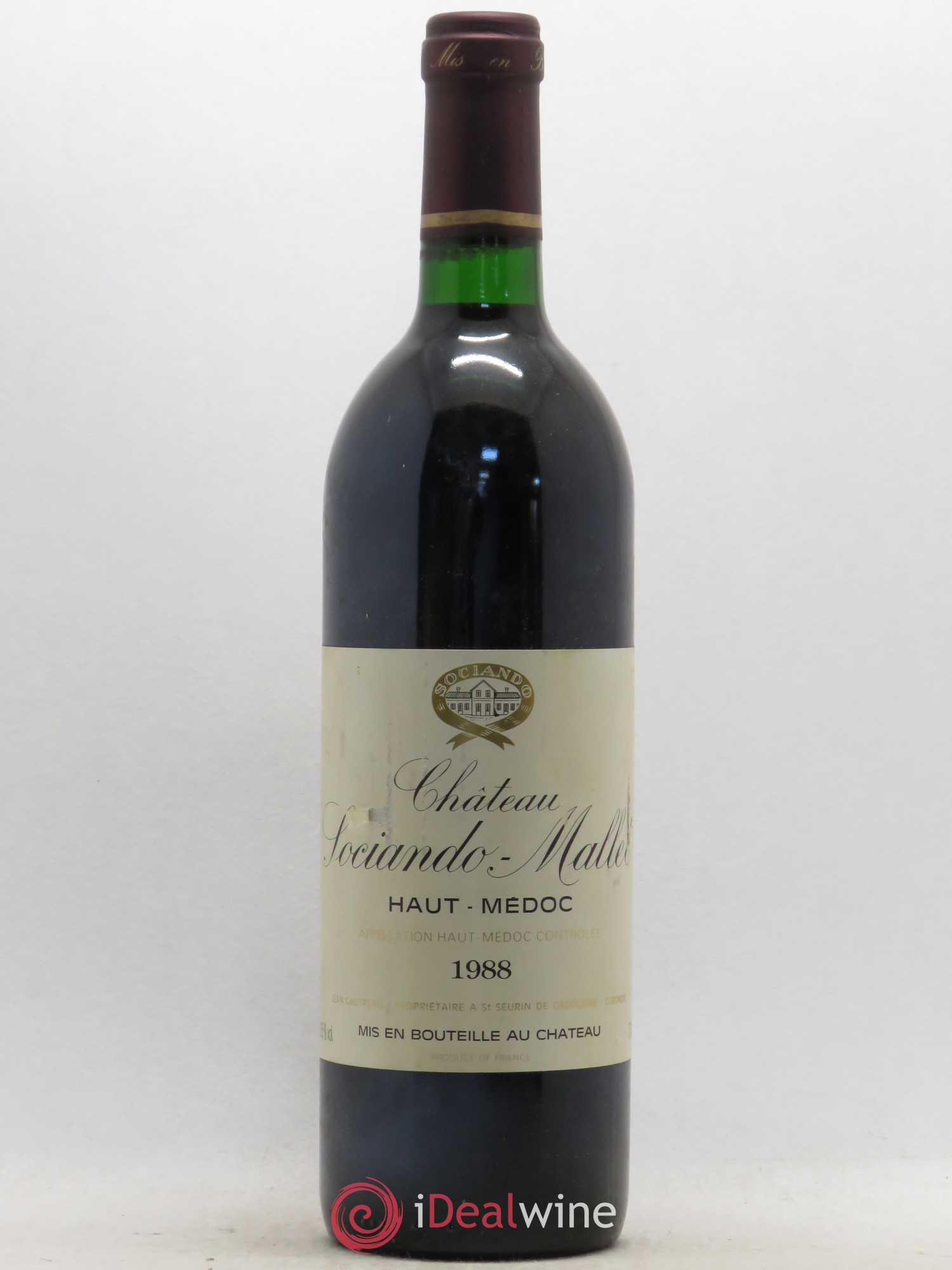 Château Sociando Mallet 1988 - Lot de 1 bouteille - 0