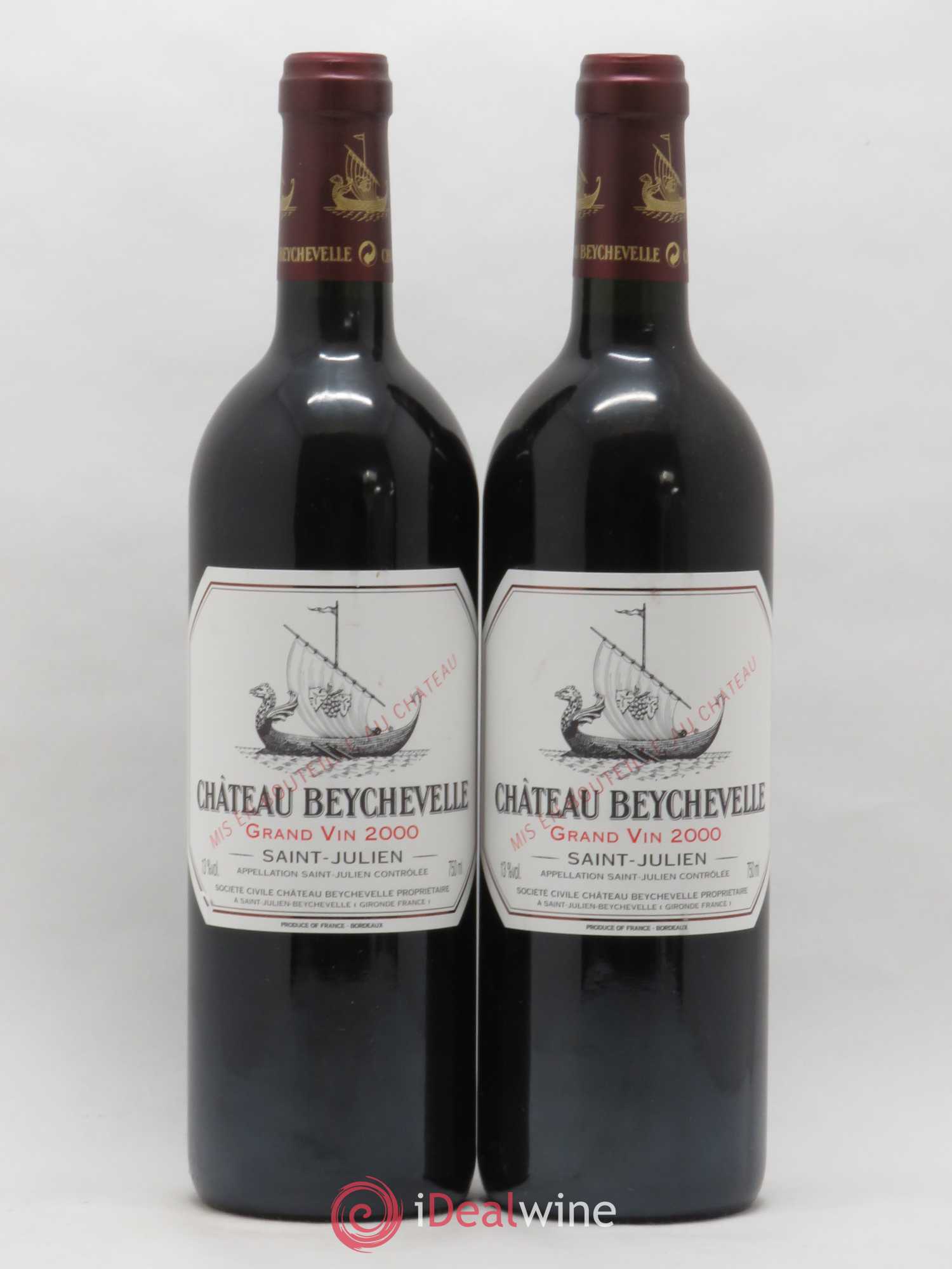 Château Beychevelle 4ème Grand Cru Classé 2000 - Lot de 2 bouteilles - 0