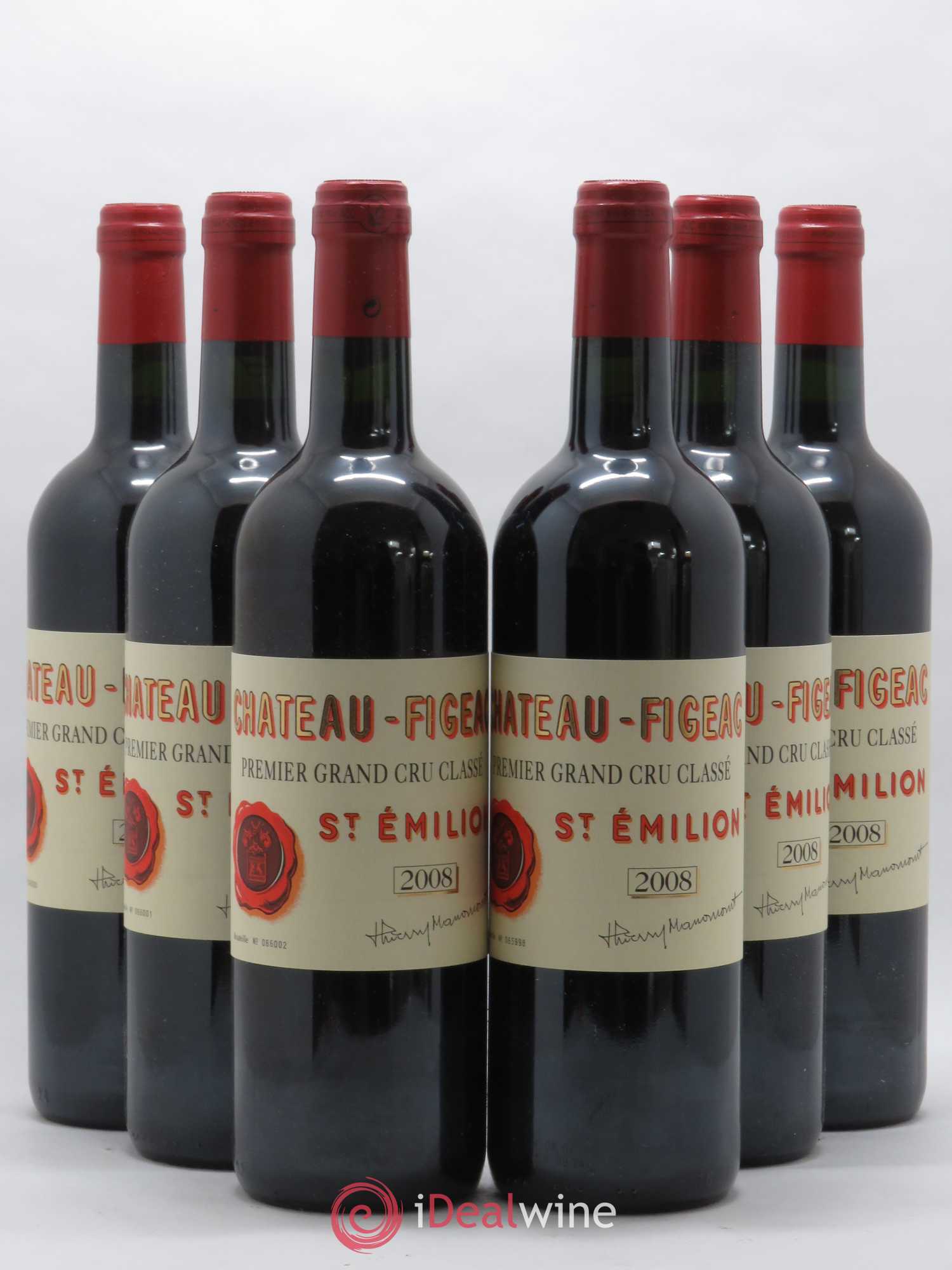 Château Figeac 1er Grand Cru Classé A 2008 - Lot de 6 bouteilles - 0