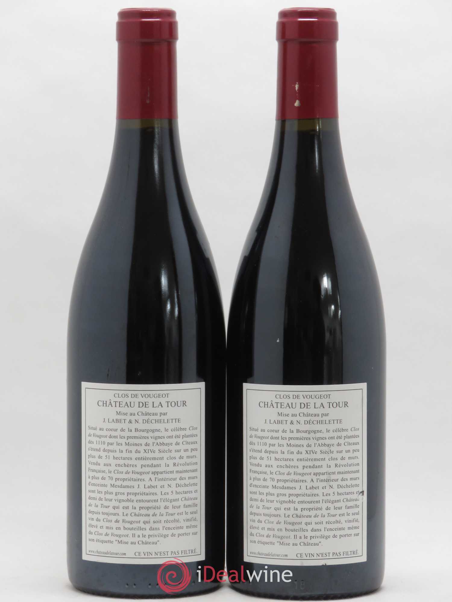 Clos de Vougeot Grand Cru Vieilles Vignes Château de La Tour 2003 - Lot de 2 bouteilles - 1