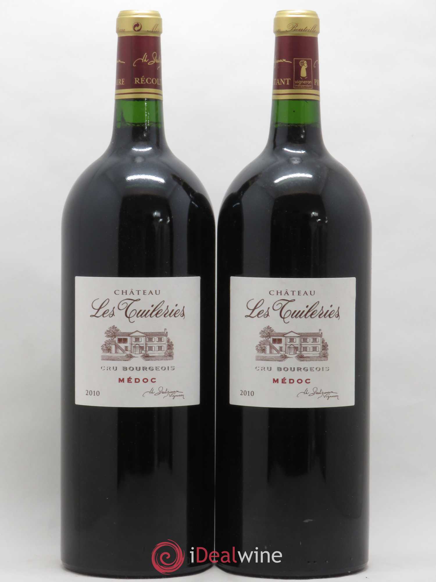 Château les Tuileries Cru Bourgeois 2010 - Lot de 2 magnums - 0